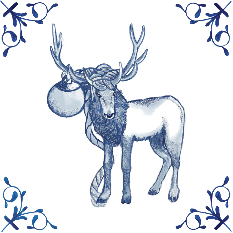 Roosevelt Elk "Bruiser" 4X4 Tile