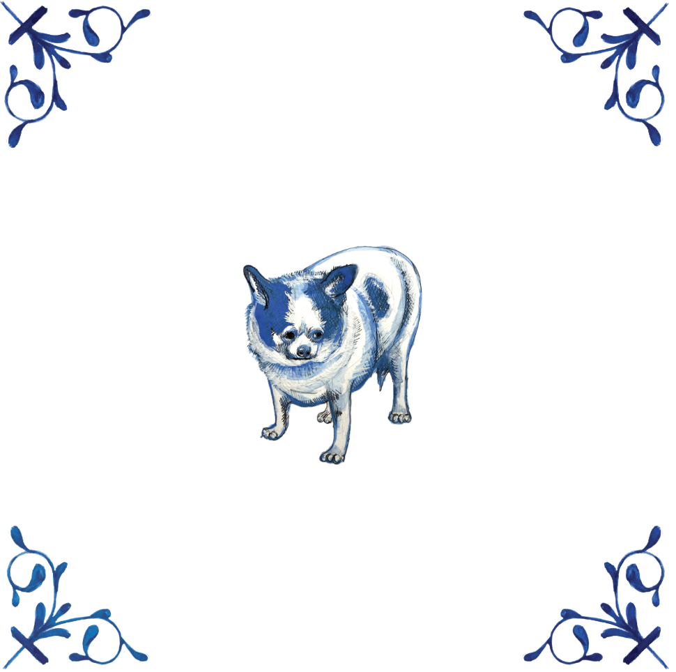 Langley Dog 4X4 Tile
