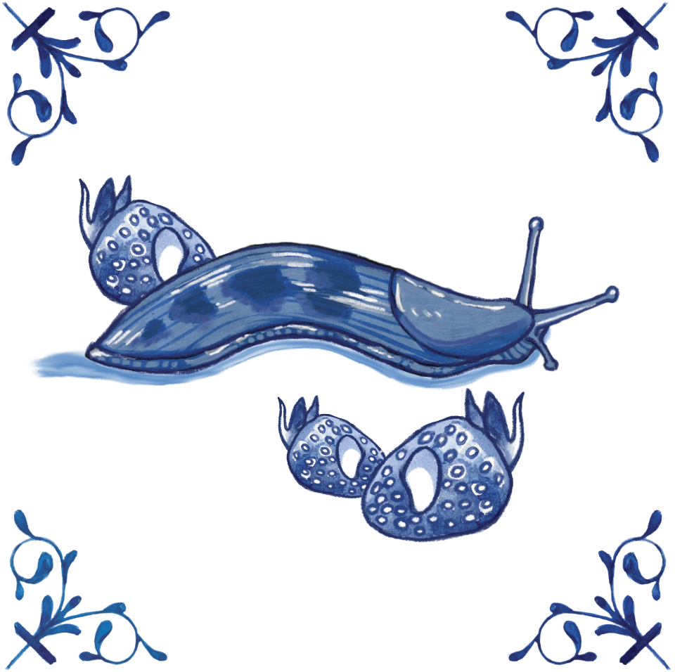Banana Slug 4X4 Tile