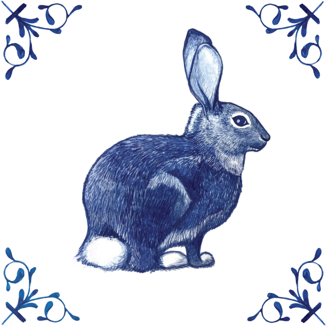 Eastern Cottontail 4X4 Tile