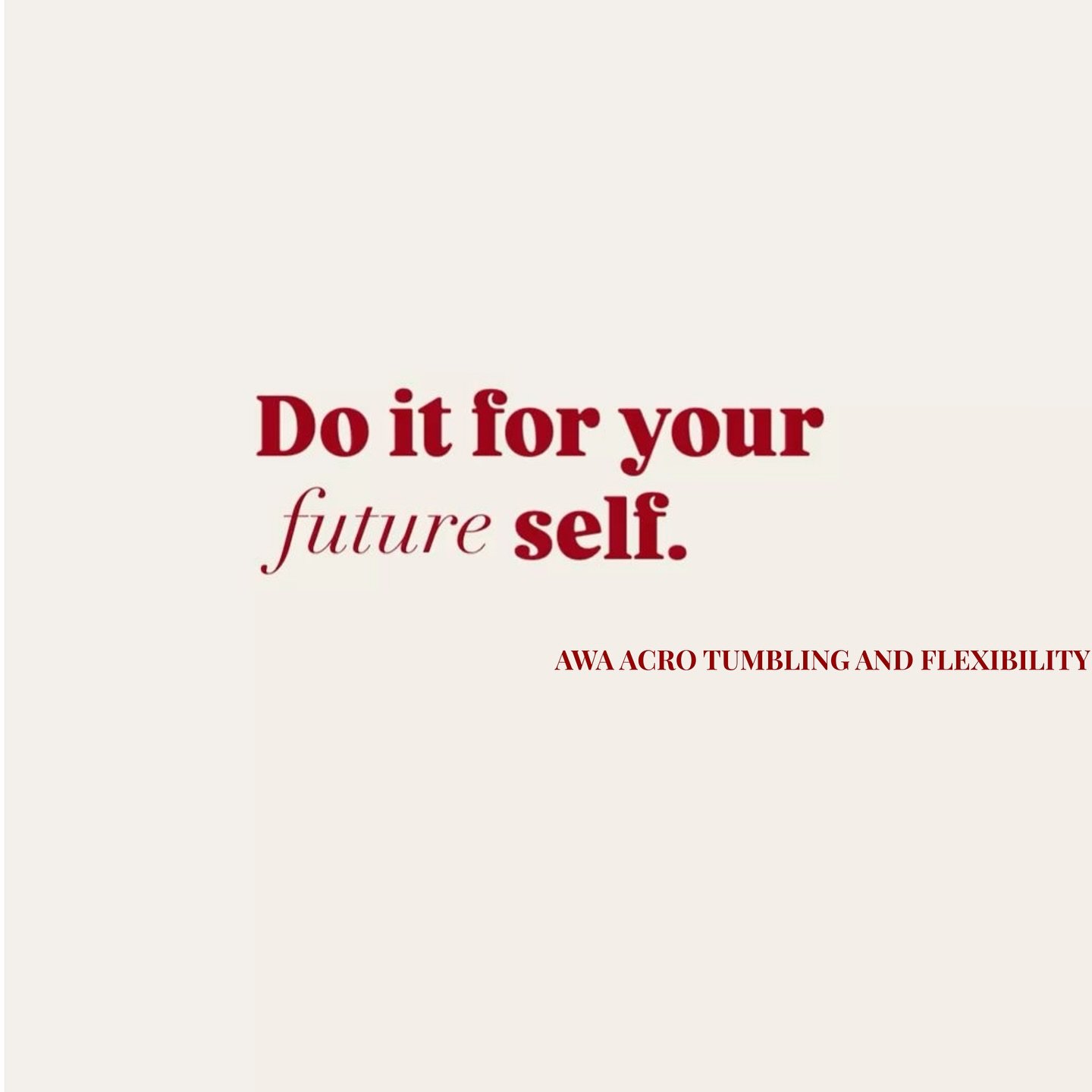 There's no one else you should be doing all this for. The work you put in NOW, becomes the confidence you carry LATER. Keep showing up- for the dreams you may not have even lived yet✨🤩