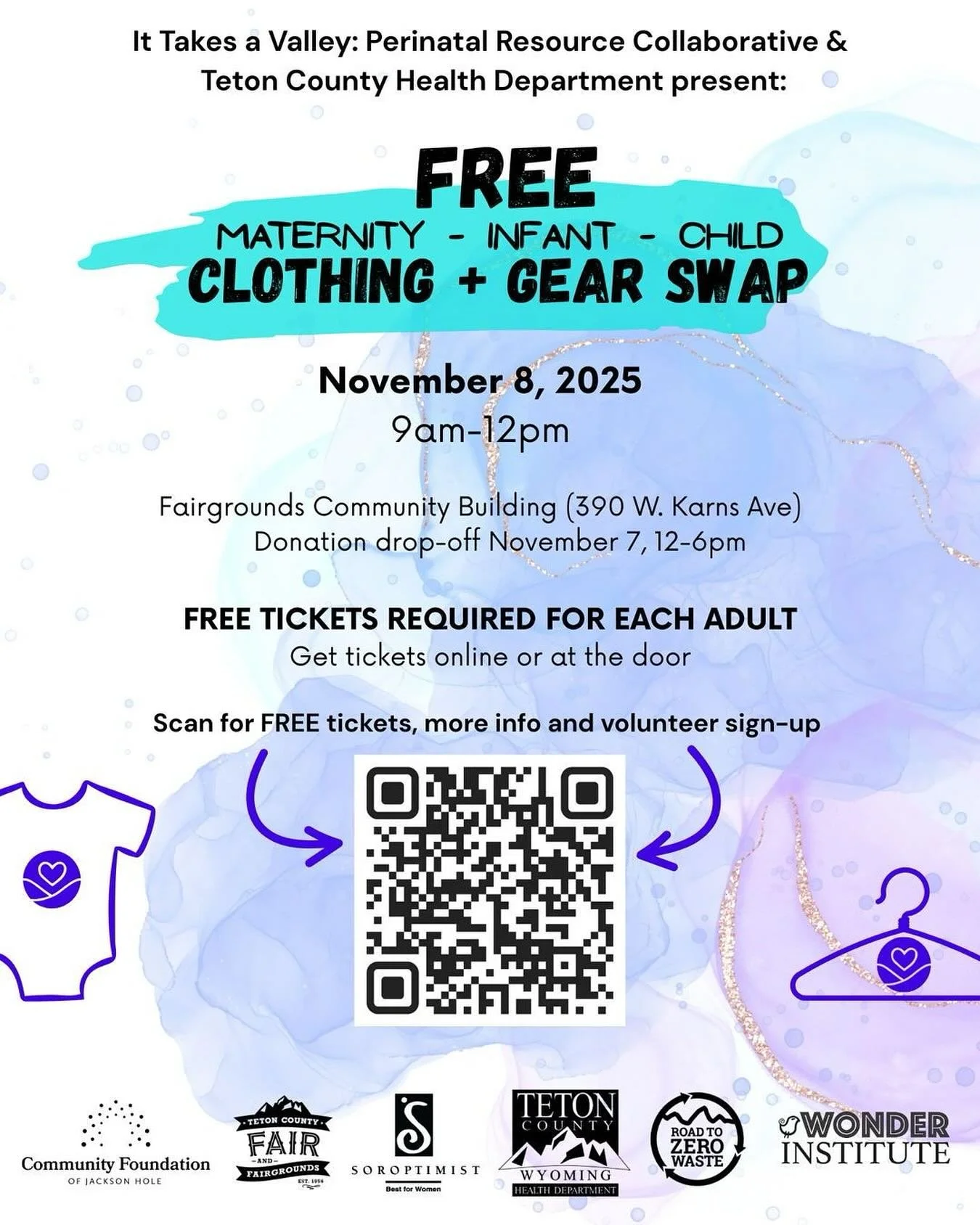 It&rsquo;s SWAP TIME!!! Tell your friends. 👊 

Use link in bio for all the info!
@teton_county_health 

#sustainableparenting 
#communitycare 
#parentingsupport 
#freechildclothingandgearswap
#ittakesavalley