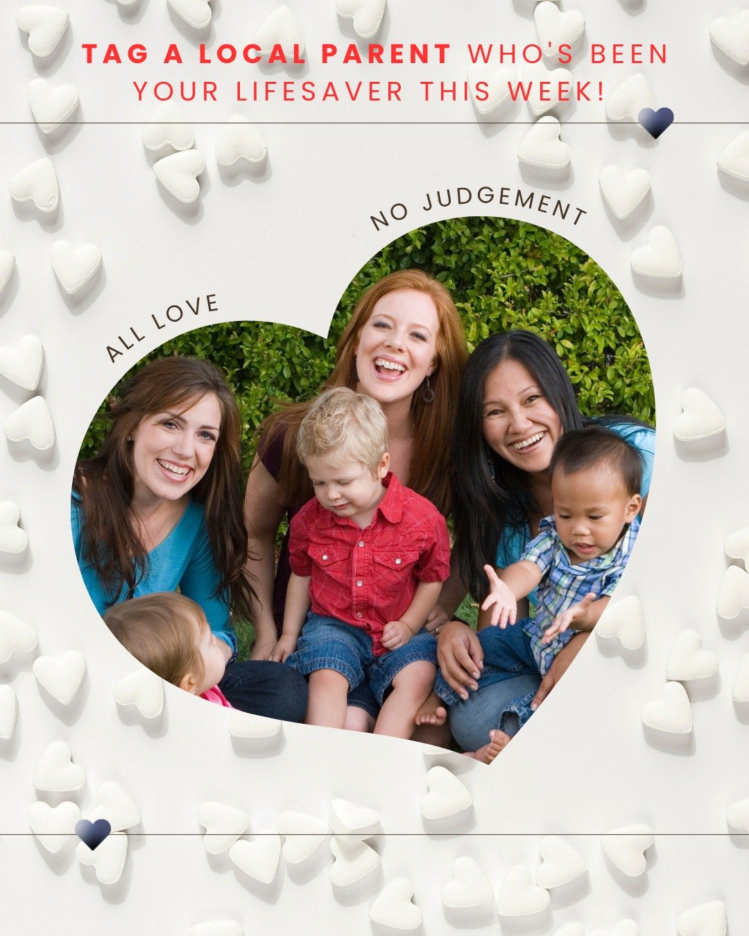 Valentine's Parent appreciation post: Tag a local parent who's been your lifesaver this week! Whether it's playdate backup, coffee meetup, or just understanding why you're wearing yesterday's shirt 💕 

#NoJudgement #Lifesaver #ParentLife #FeelGoodFr