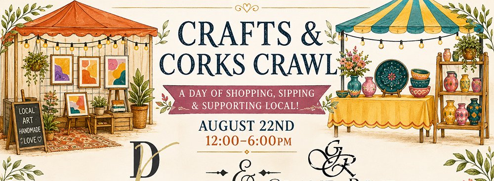 Crafts &amp; Corks Crawl