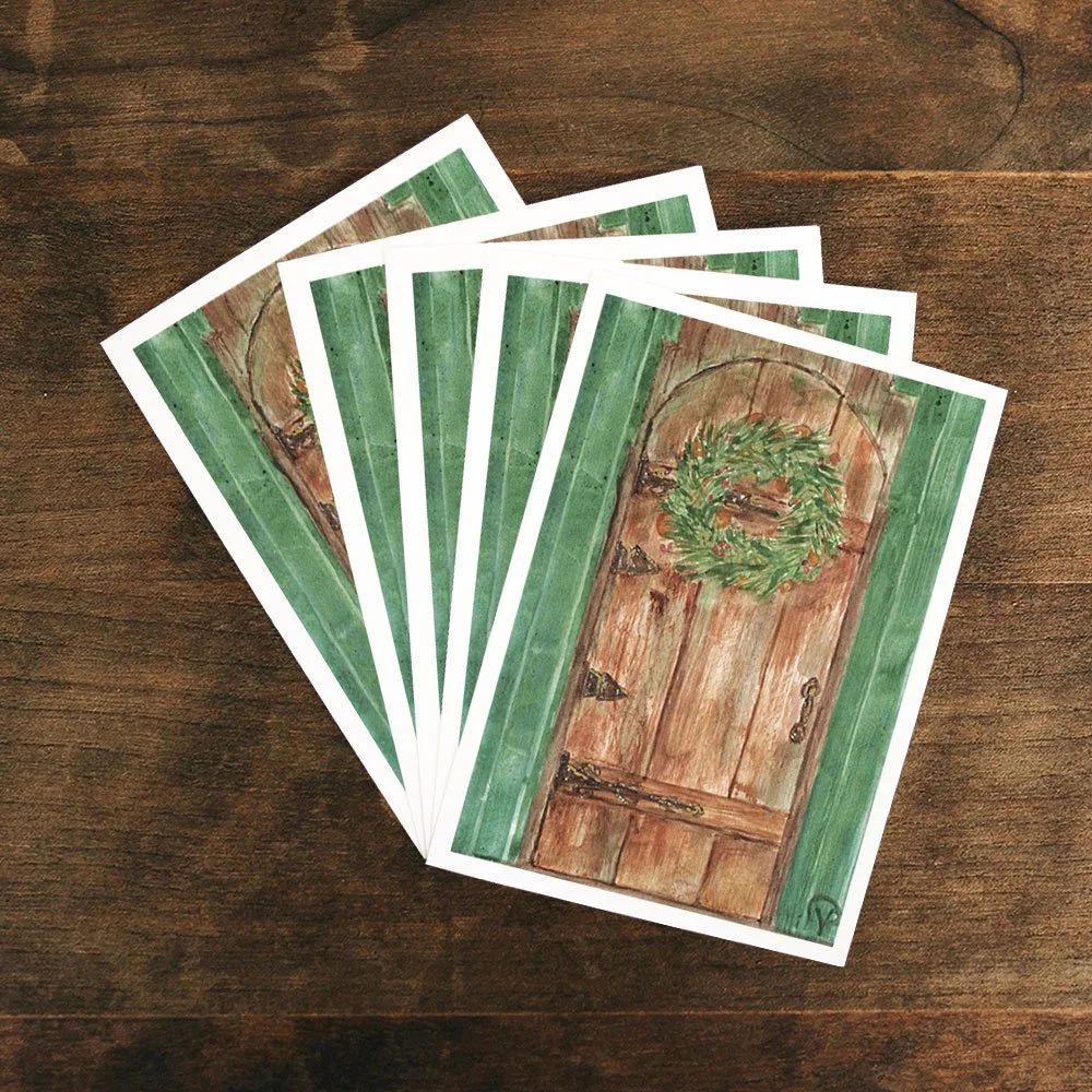 Christmas Door - Blank Cards