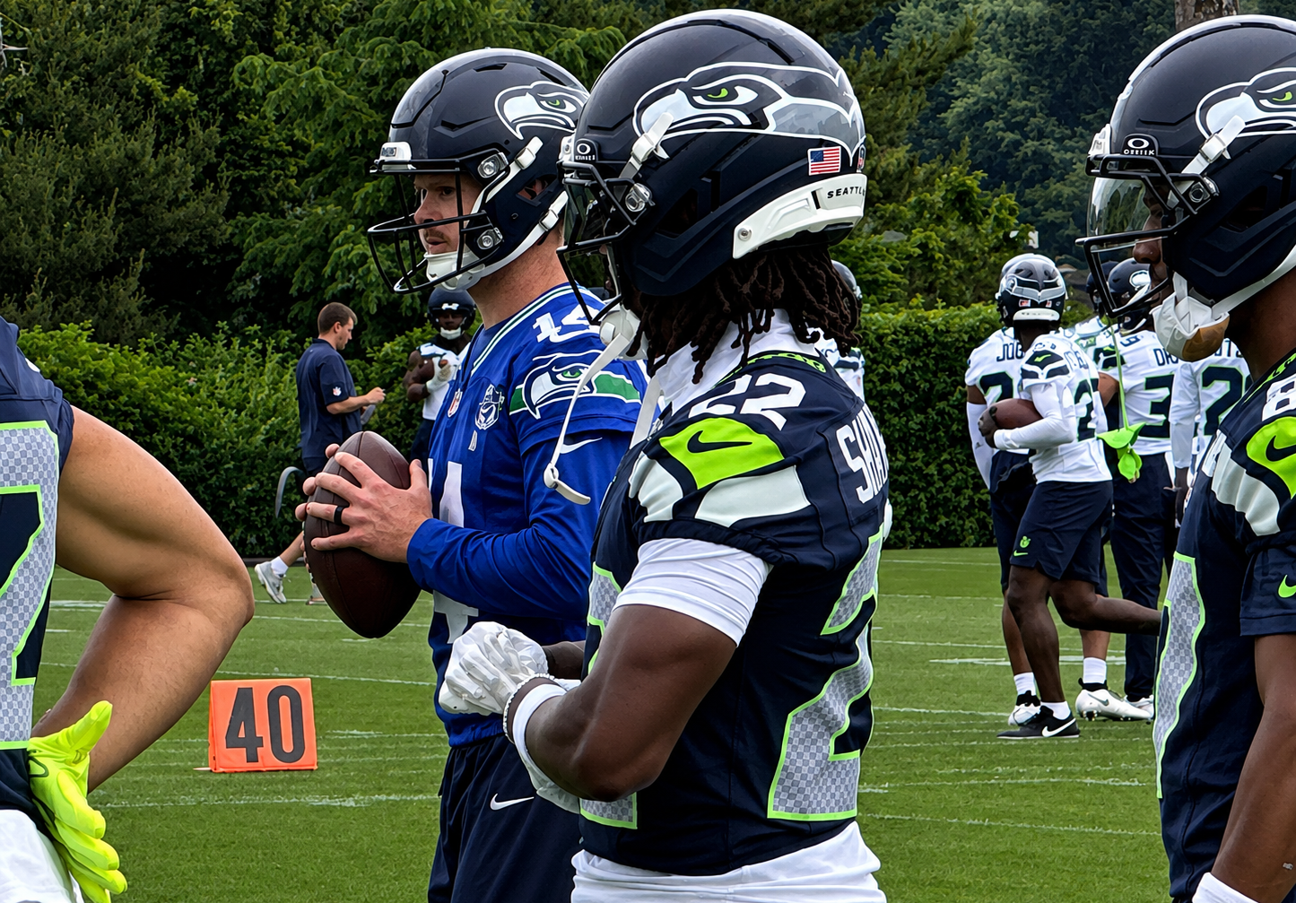 Takeaways: Sam Darnold, Rashid Shaheed Connection Blossoming at Seahawks OTAs 