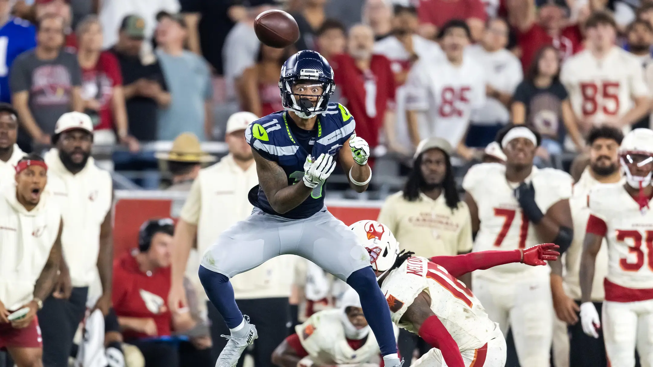 Halftime Observations: Jaxon Smith-Njigba Strikes Early, Seahawks Battle Cardinals to 7-7 Tie
