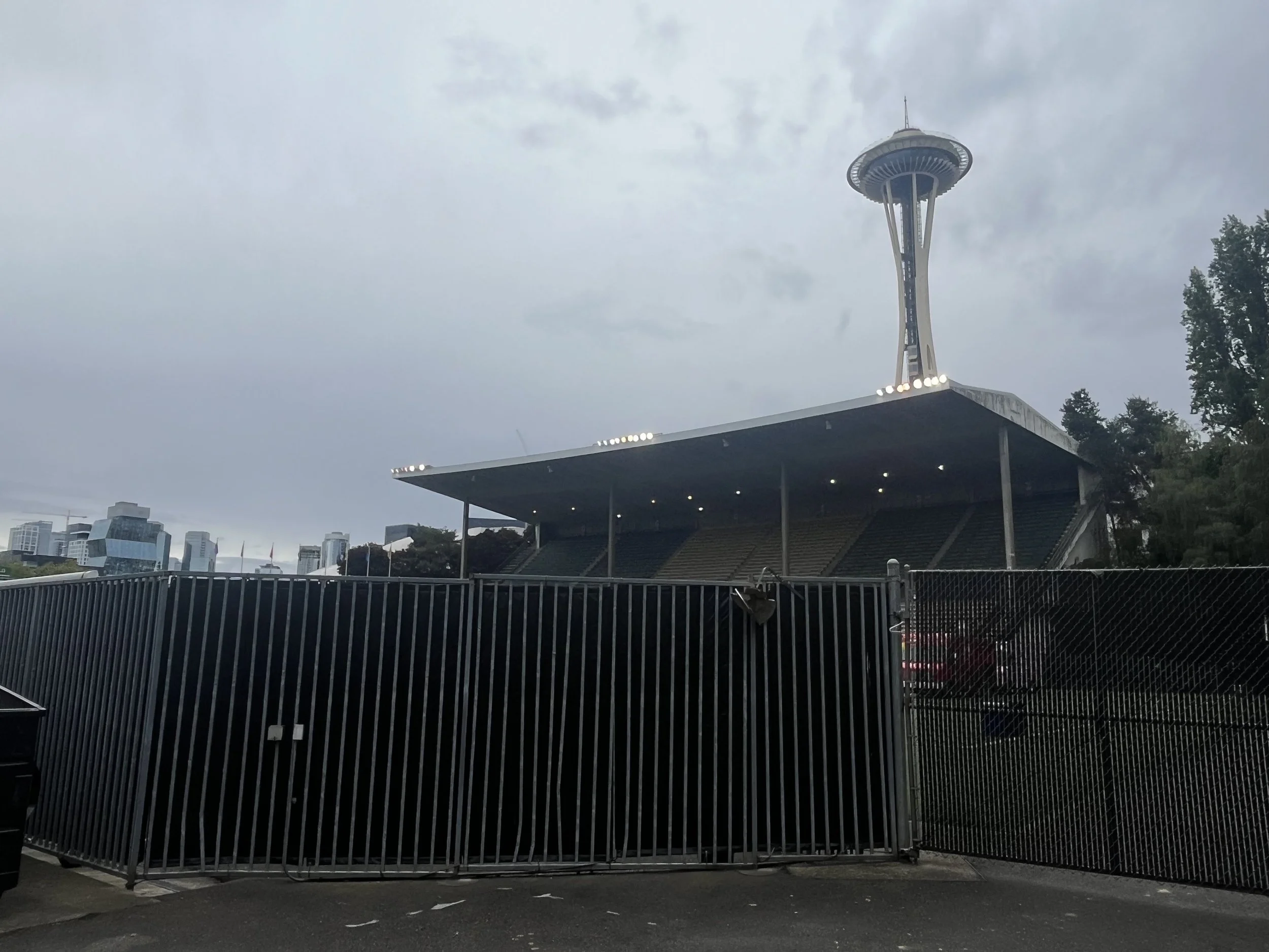 Memorial Stadium from the northwest end on June 26, 2025, a few minutes before the venue’s open house to celebrate the beginning of renovations. Credit: Callaghan Bluechel/Emerald City Spectrum.
