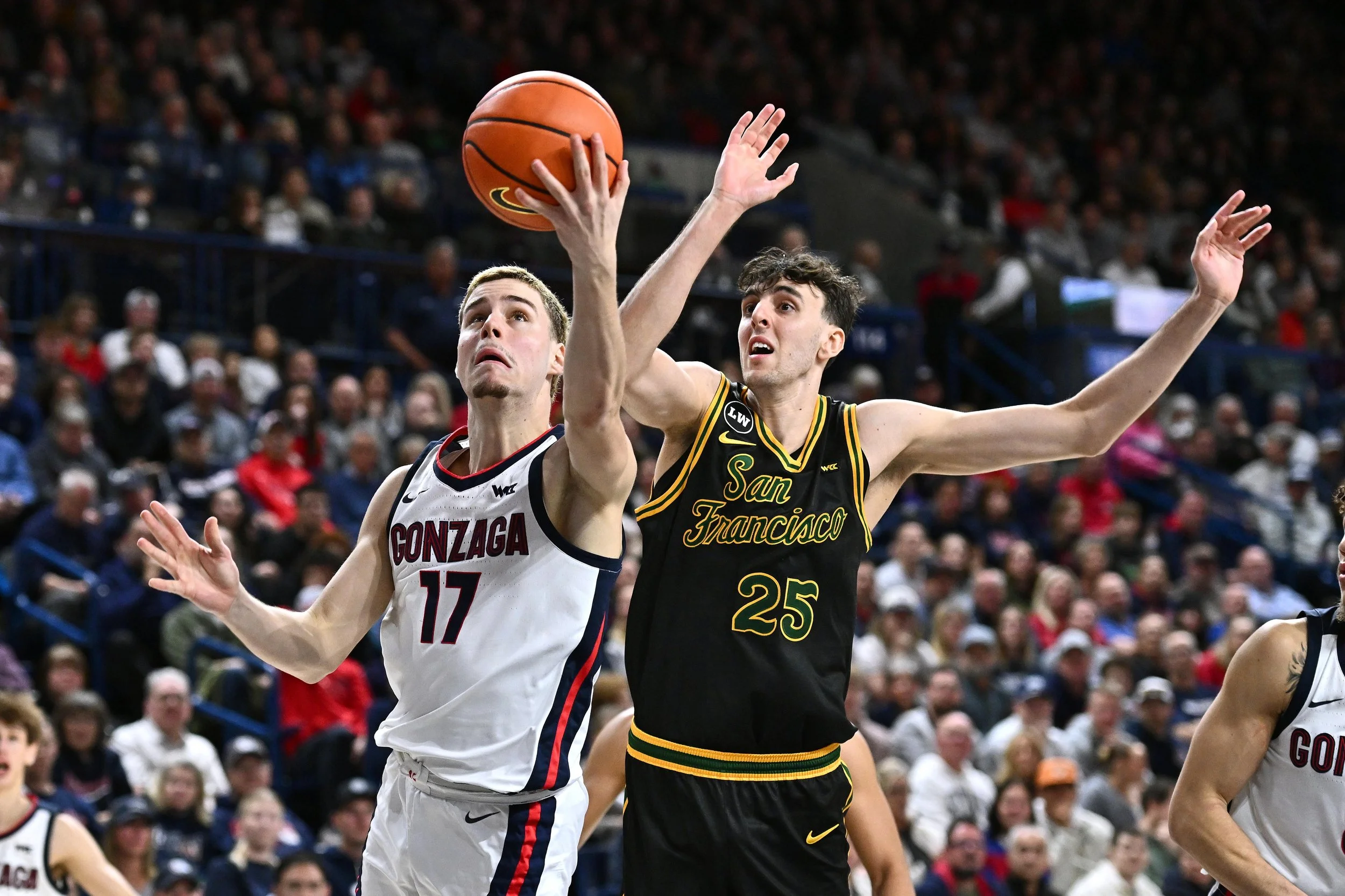 Gonzaga Survives Three-Point Barrage From San Francisco, Escapes with 68-66 Win