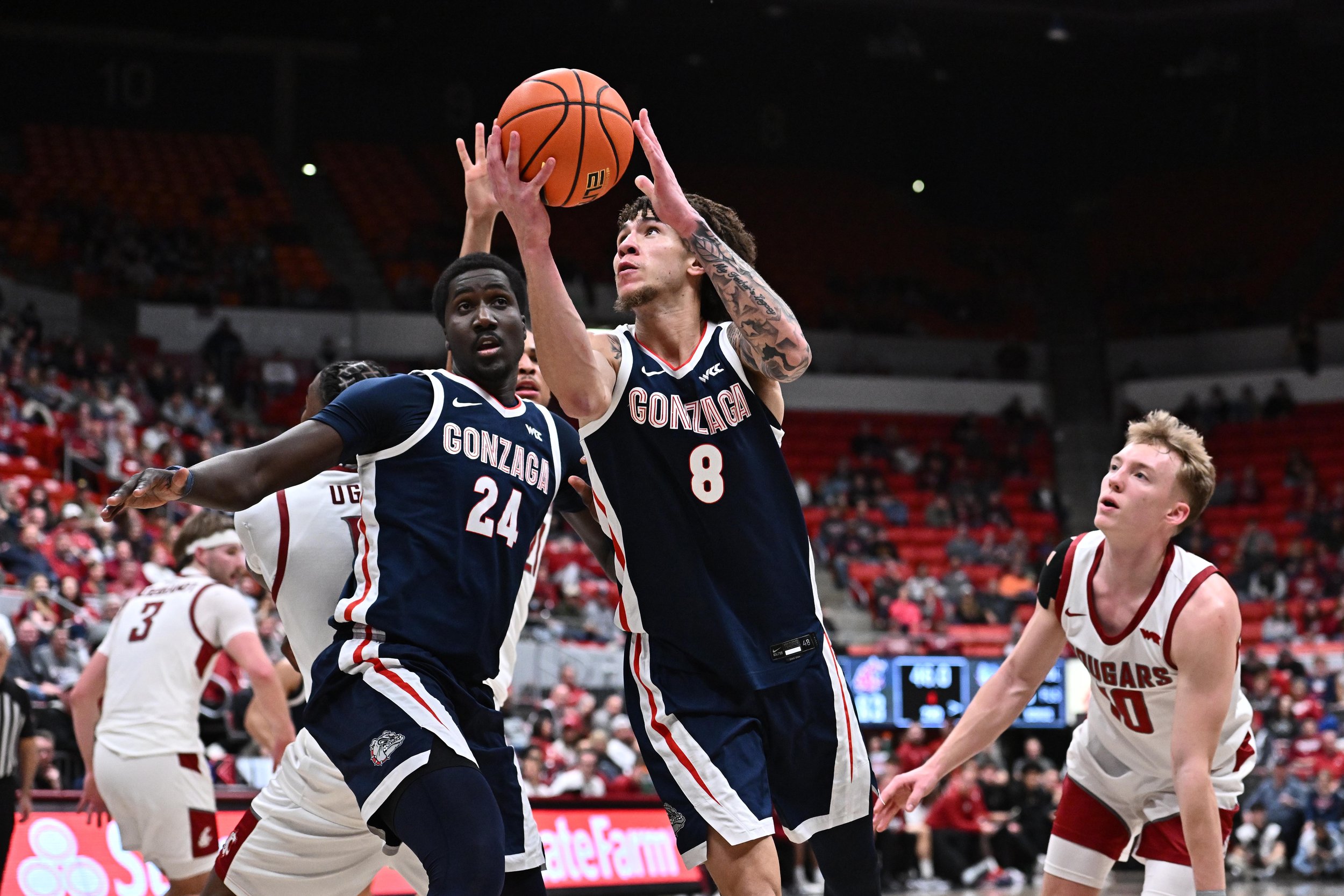 Gonzaga Bashes Washington State 86-65 in Wake of Braden Huff Injury