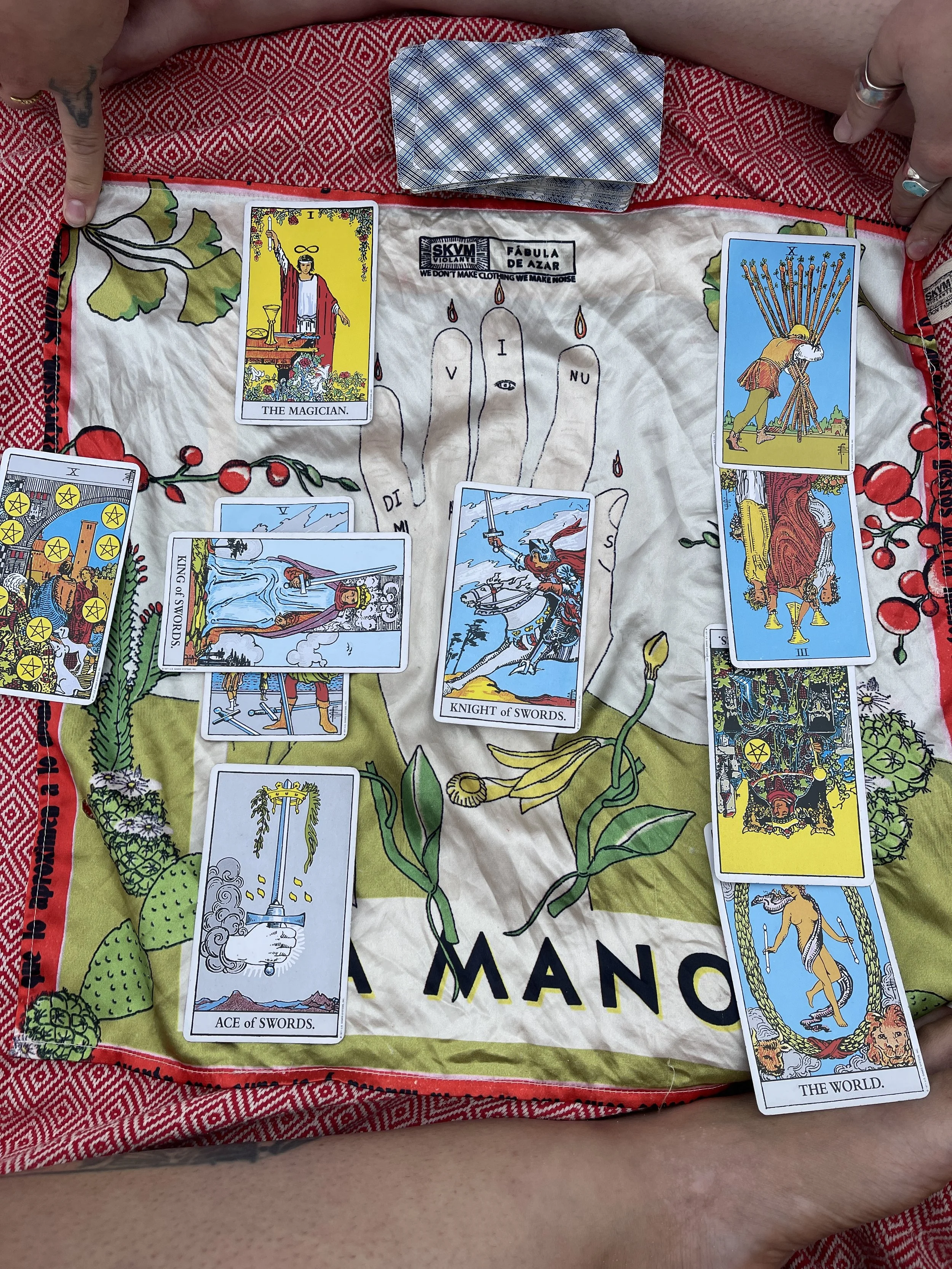 Tarot reading I got at the start of my weaving class.