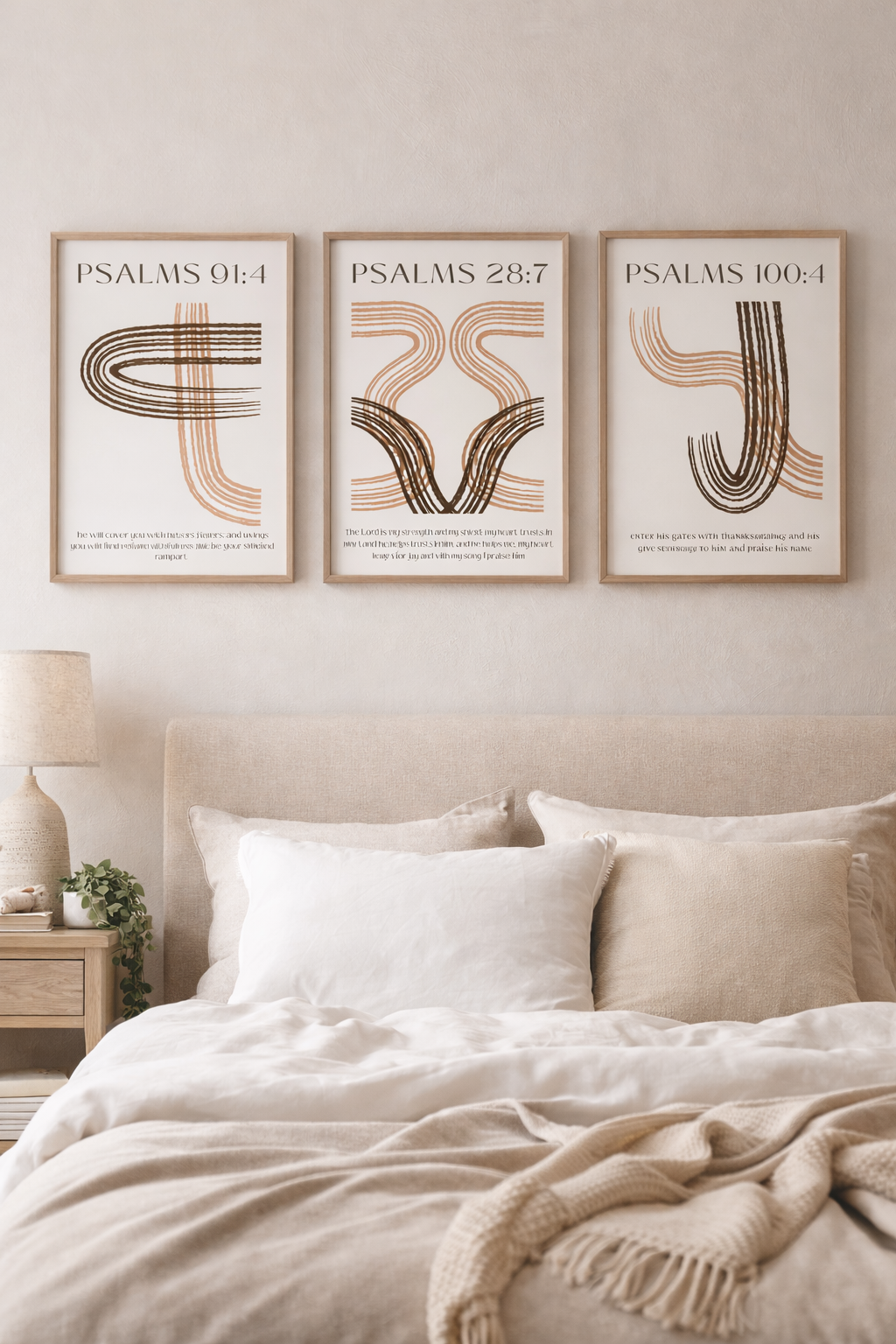 Set of 3 Psalms Abstract Art Set