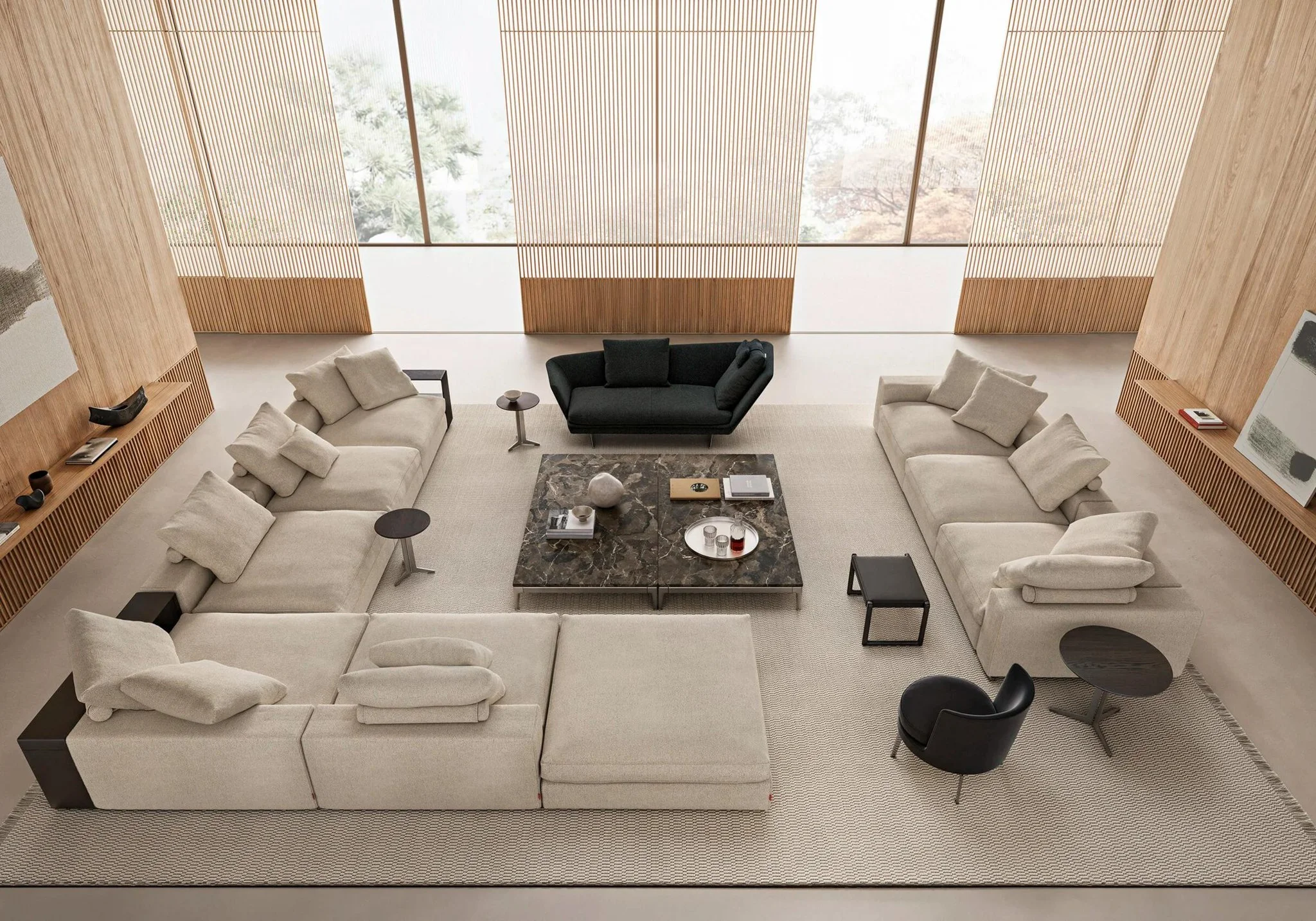 Flexfrom Groundpiece sofa - luxury Italian Furniture at Salone Las Vegas