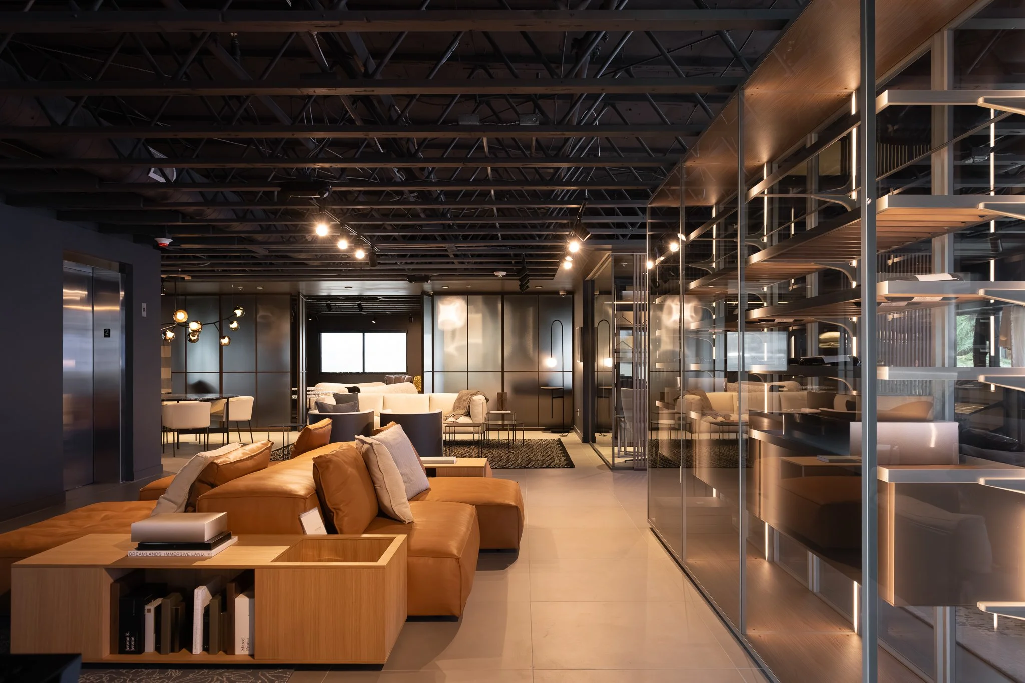 Flexform and Rimadesio available at Salone, a high-end Italian furniture store and design showroom in the Las Vegas Arts District. 