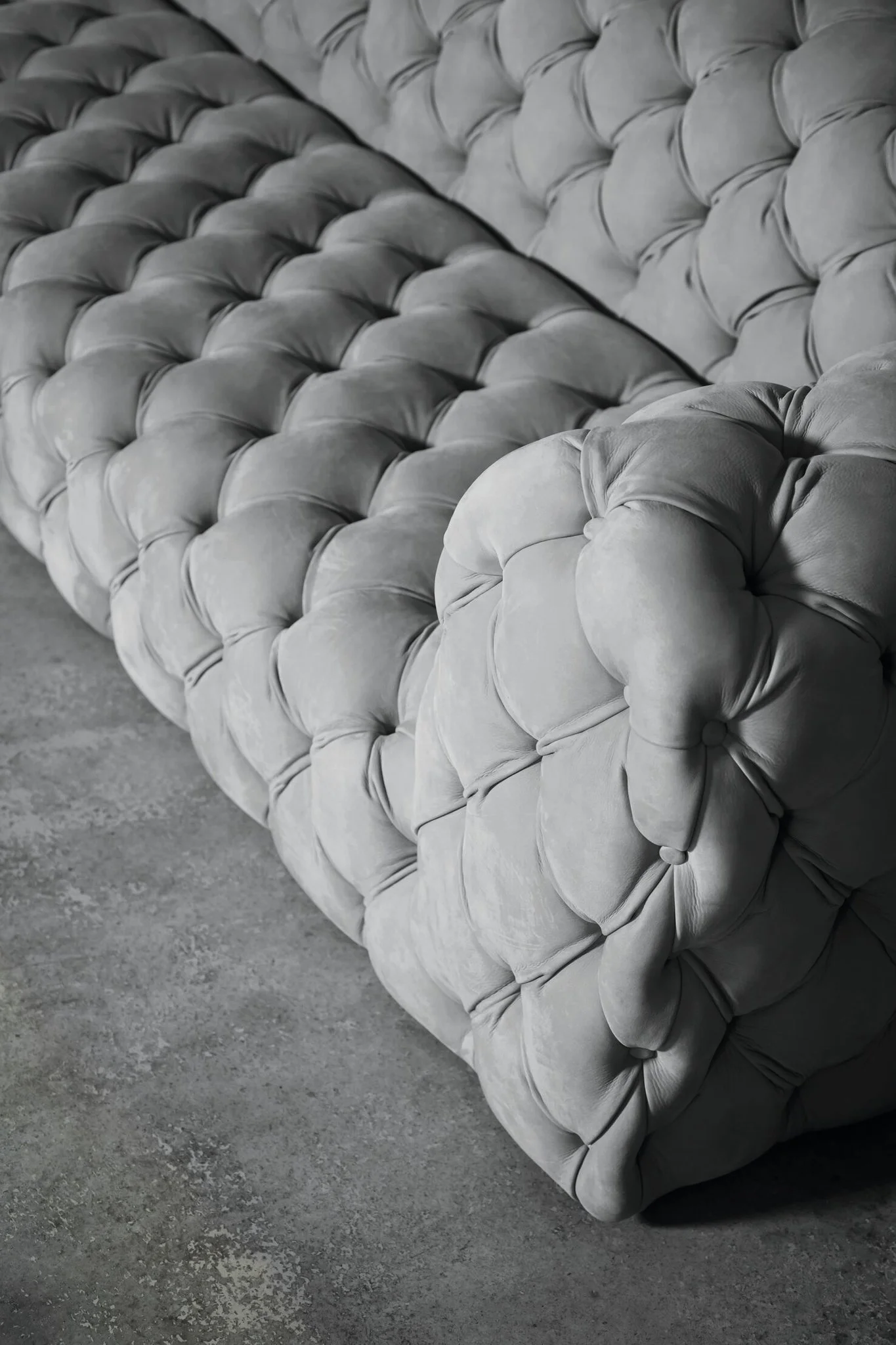 Baxter Chester Moon leather sofa - luxury Italian furniture at Salone Las Vegas