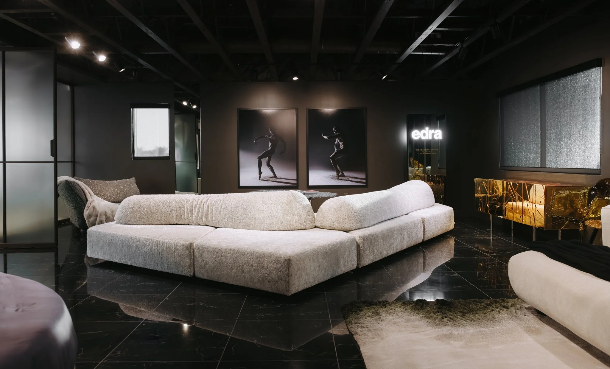 Edra luxury furniture at Salone, a high-end Italian furniture store and design showroom in the Las Vegas Arts District. 