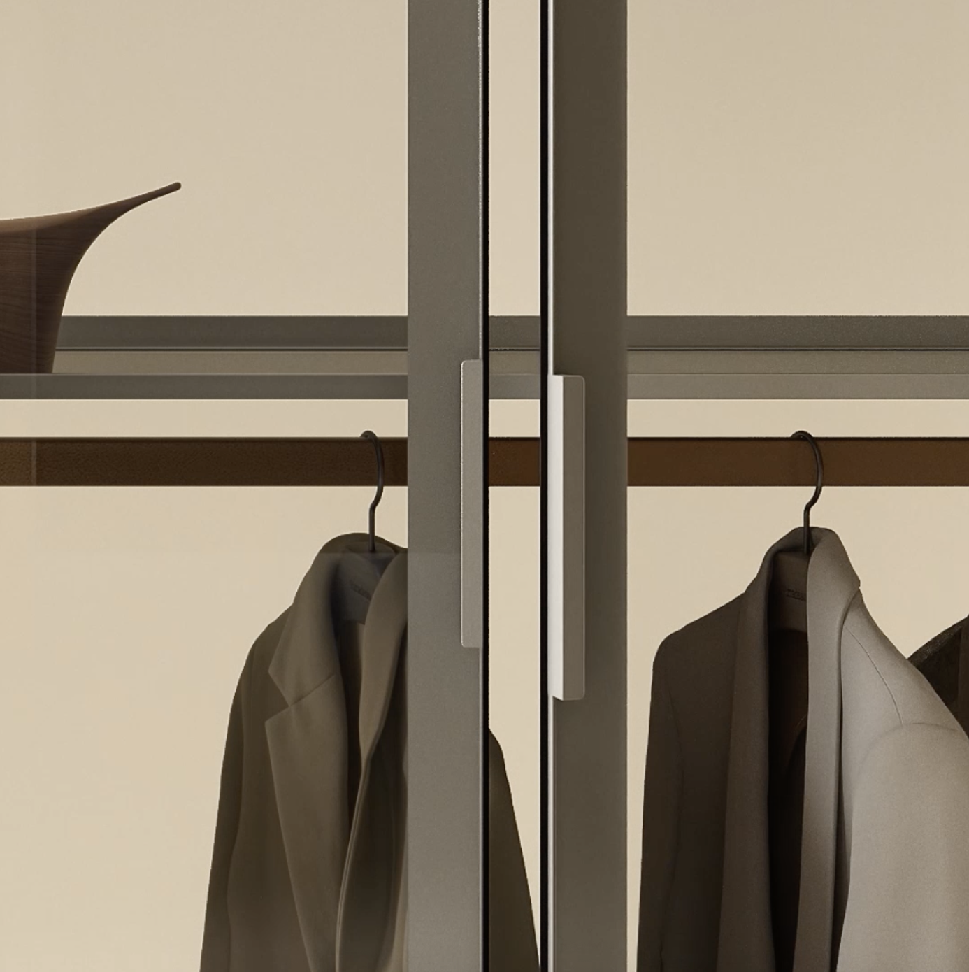Rimadesio custom-made wardrobe and storage system available at Salone Las Vegas
