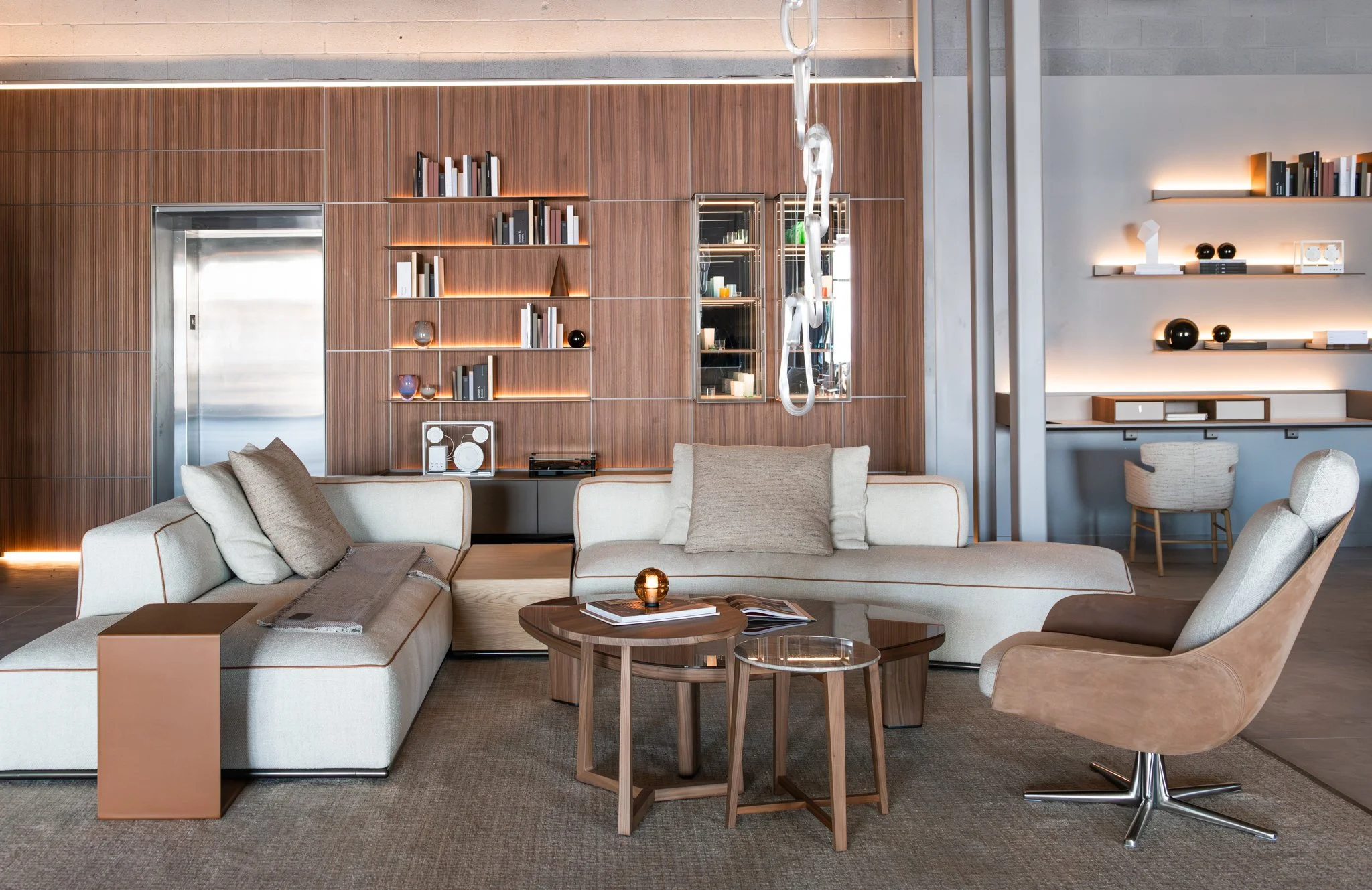 Flexform and Rimadesio available at Salone, a high-end Italian furniture store and design showroom in the Las Vegas Arts District. 