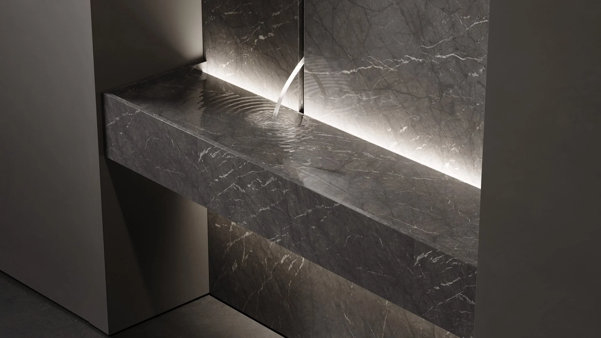 Antoniolupi Lineadacqua Sensor tap available at Salone Las Vegas