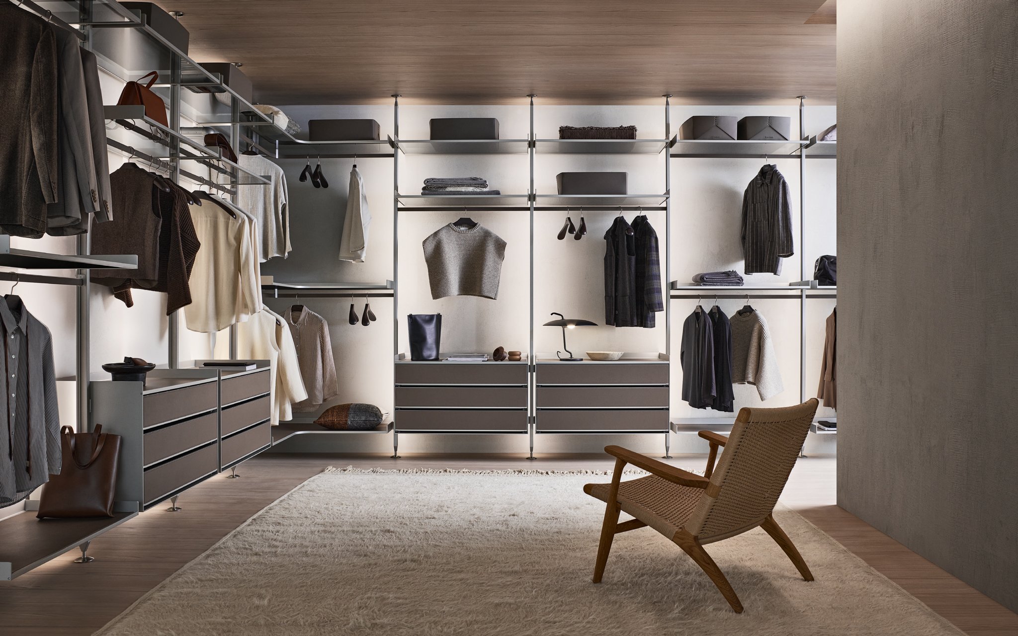 Rimadesio Zenit walking closet - luxury custom closets at Salone Las Vegas