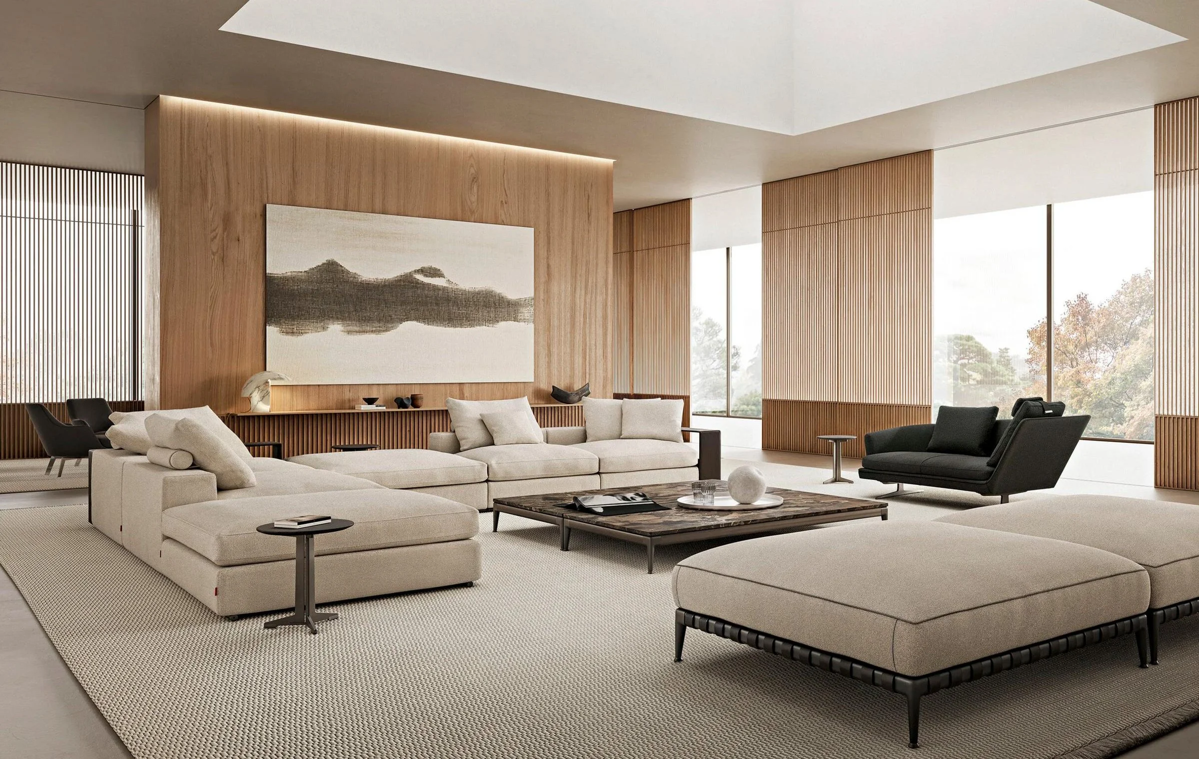 Flexform Groundpiece sofa at Salone Las Vegas