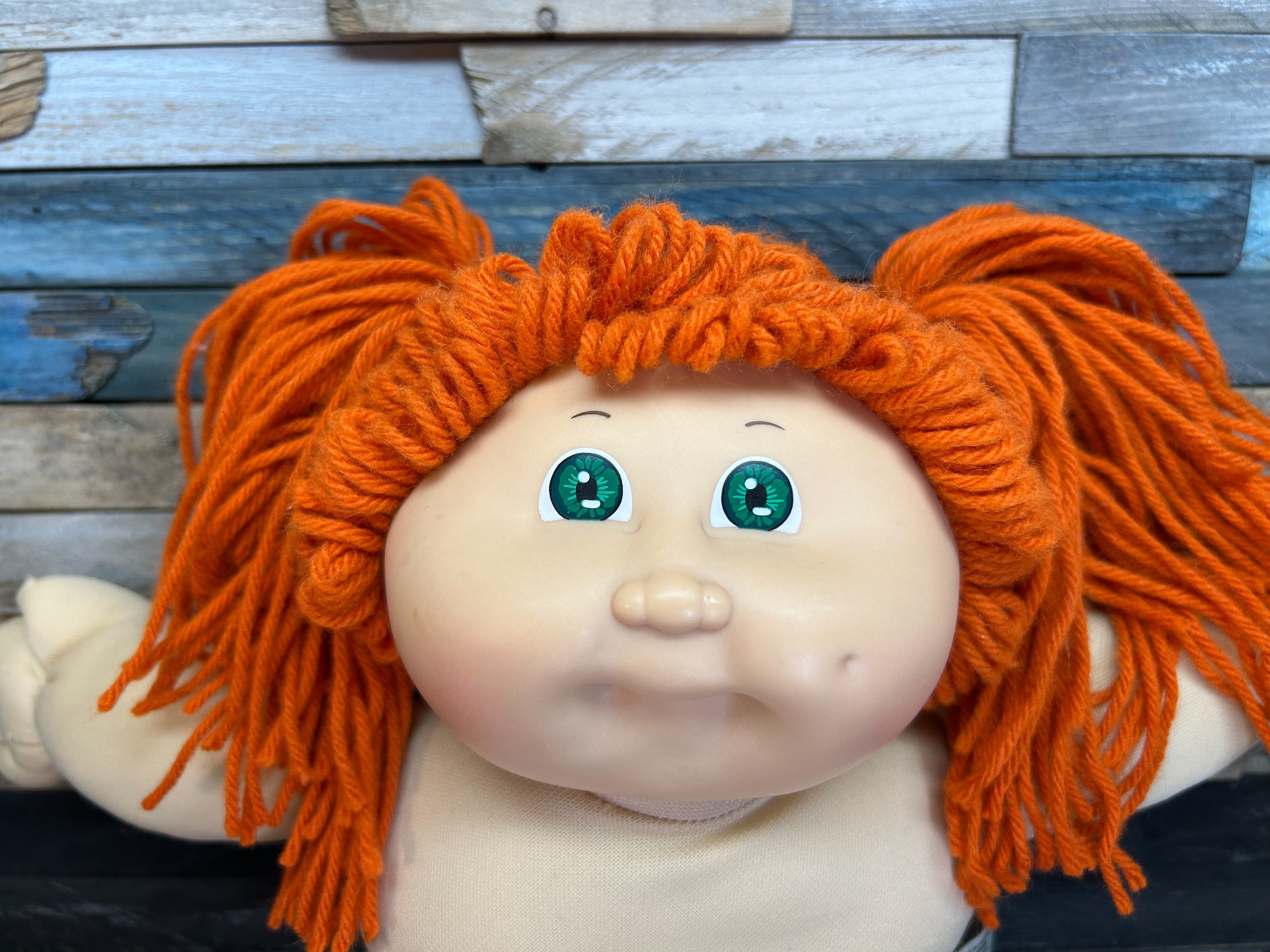 Red hair & green eyes **