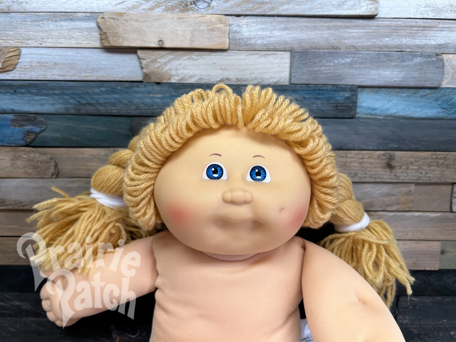 Golden hair & blue eyes