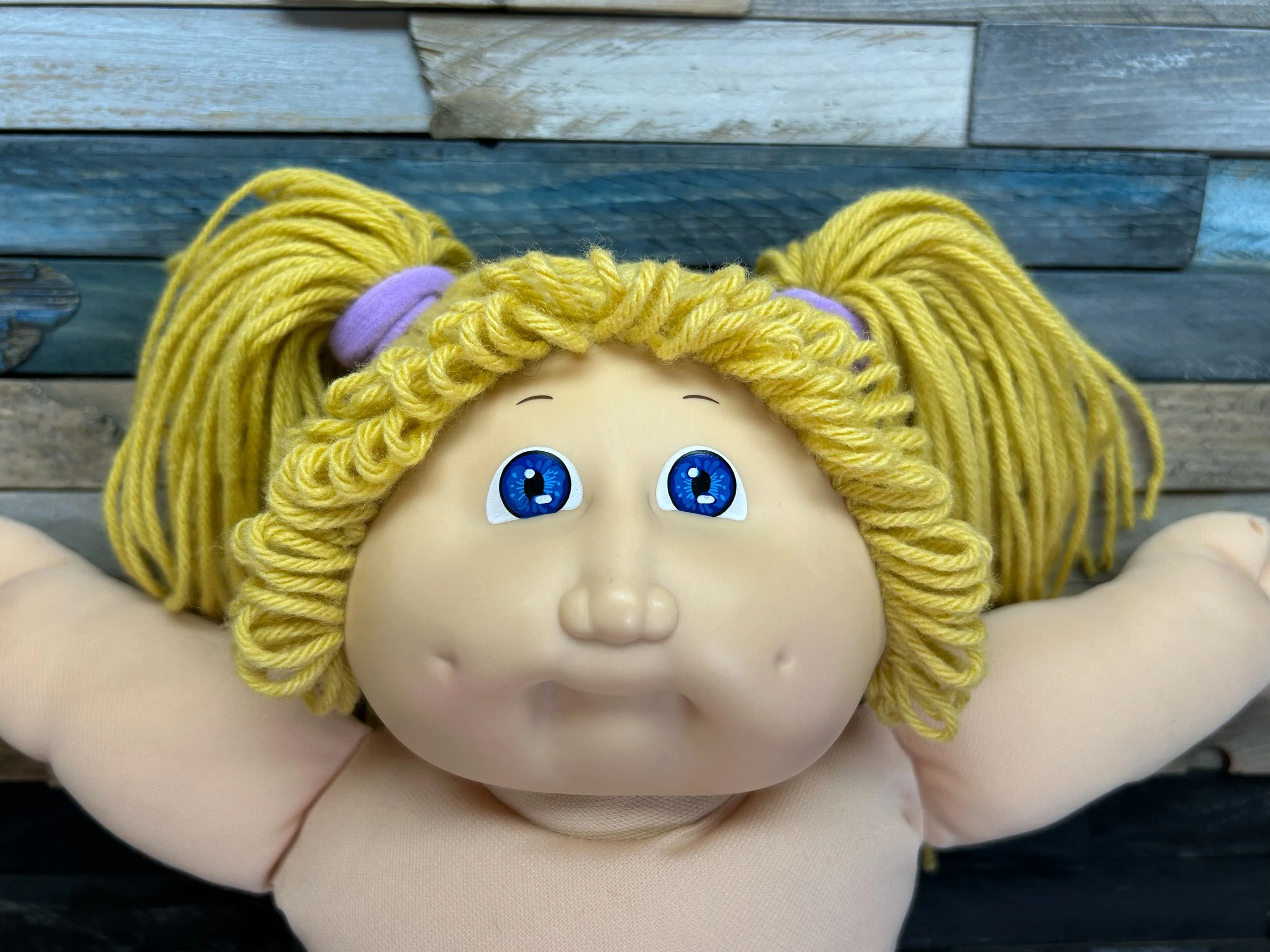 Golden hair & blue eyes