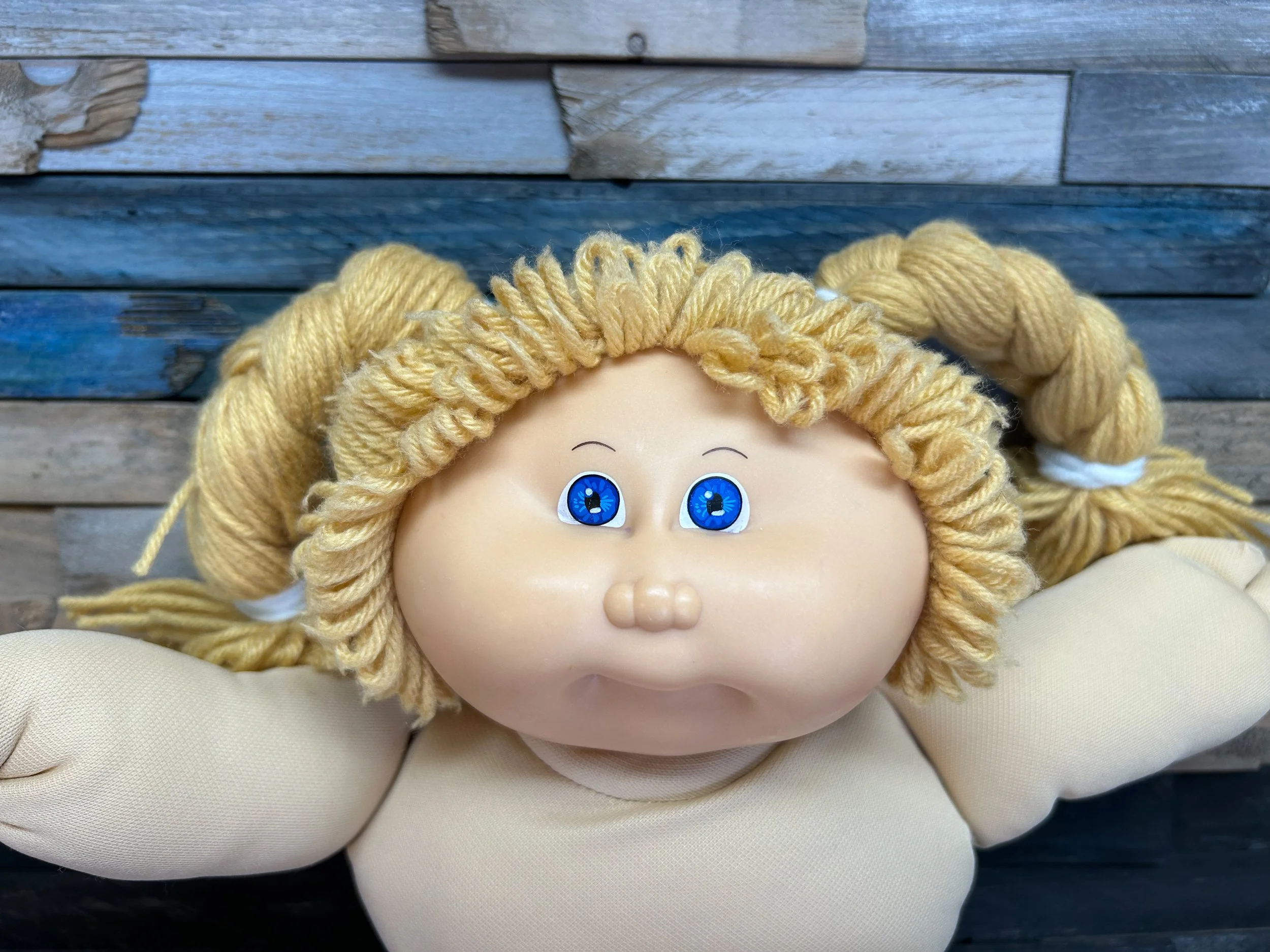 Golden hair & blue eyes