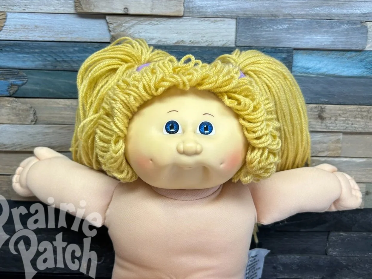 Golden hair & blue eyes