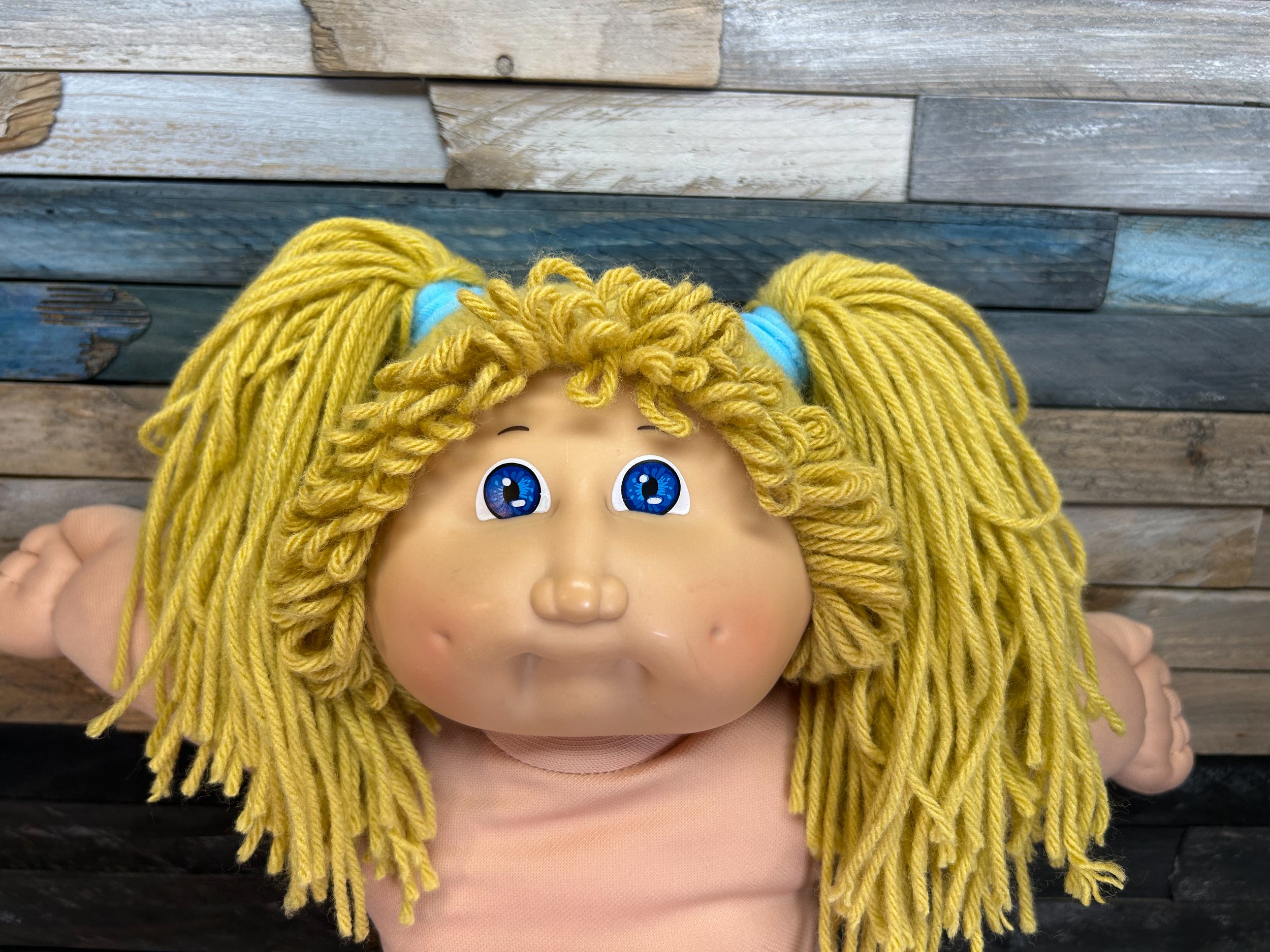 Golden hair & blue eyes