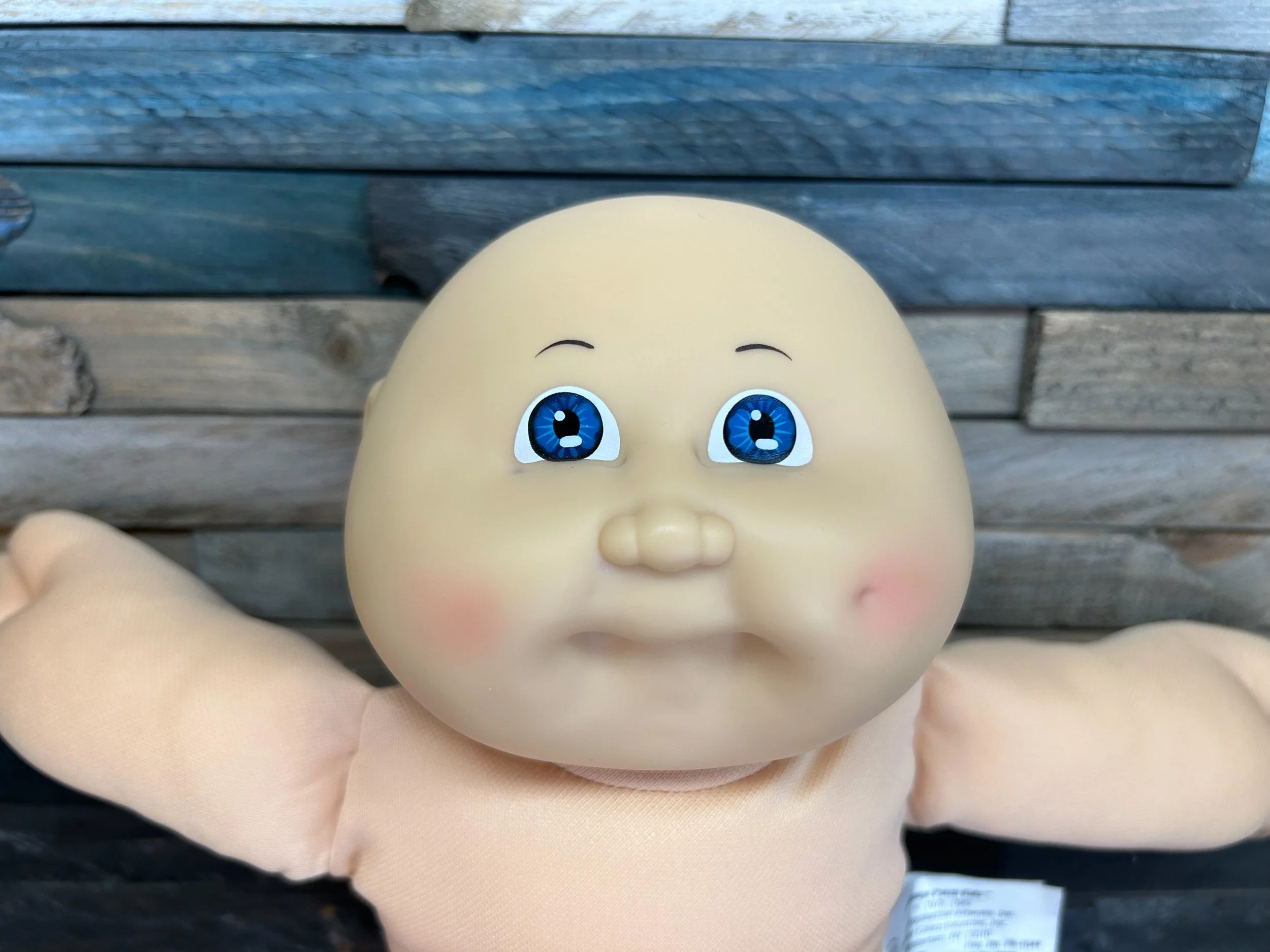 Bald & blue eyes