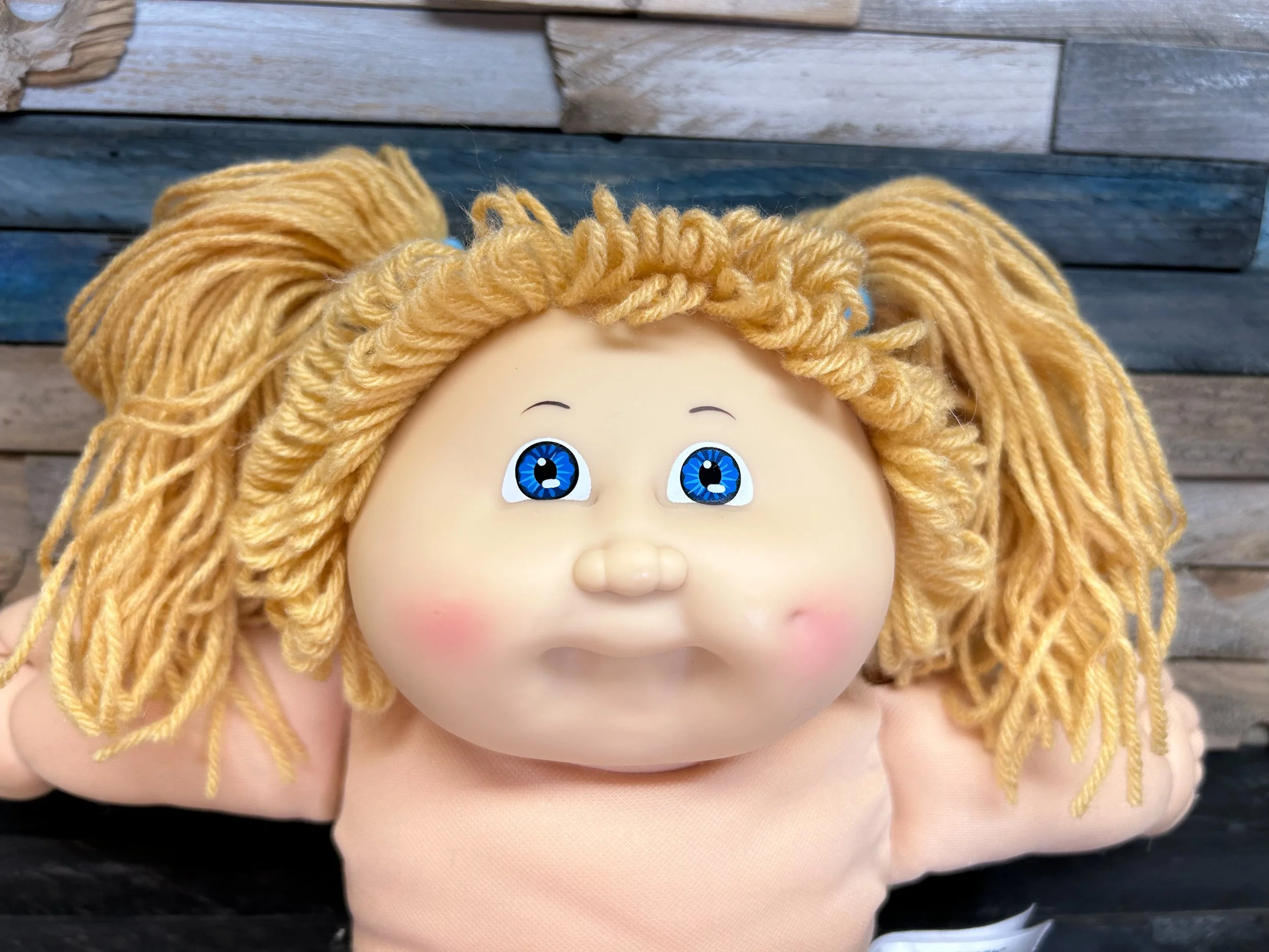 Golden hair & blue eyes