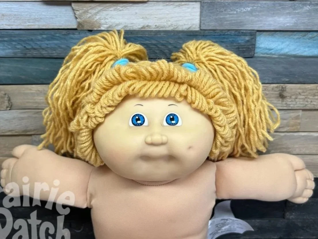 Golden hair & blue eyes