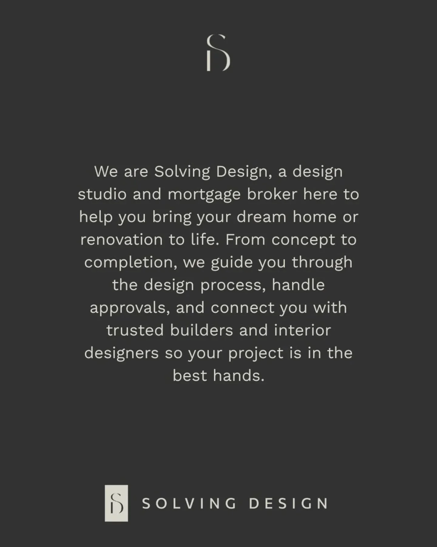 We are a design and brokerage studio dedicated to bringing your dream home to life. 

Our expert team blends innovative design with tailored mortgage solutions, ensuring your vision is both stunning and financially sustainable.