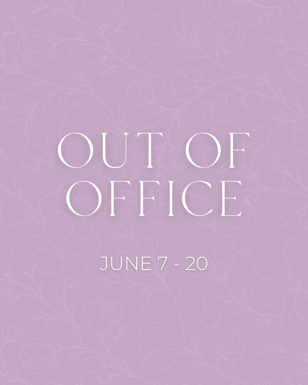OUT OF OFFICE ✈️

I'm heading out of town from June 7th through the 20th to Spain &amp; Portugal.

For our current couples, the inbox will be monitored lightly, but please allow a little extra grace for new inquiries. Wishing you all a beautiful coup