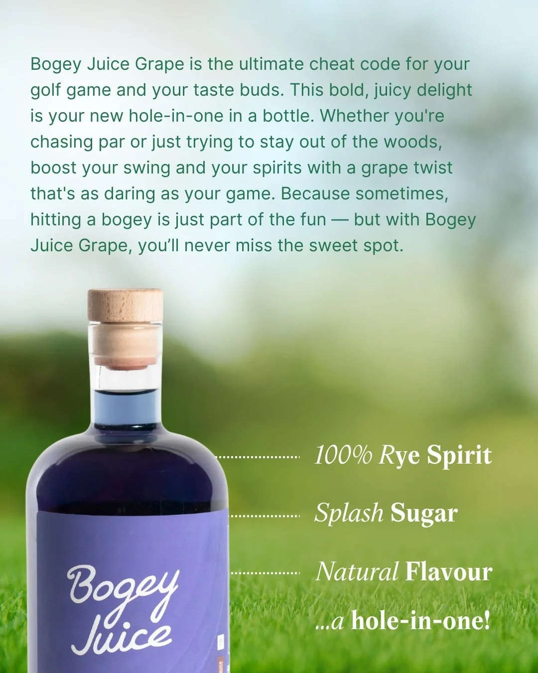 Sweet enough to sip, strong enough to forget your score. 🍇

Bogey Juice Grape &mdash; your new excuse for every &ldquo;practice swing.&rdquo; 

Gift it, sip it, or share it &mdash; shop now through the link in bio. 

#BogeyJuice #BJ #Amateurs #Drink