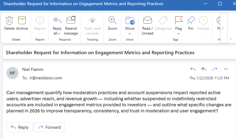 Transparency Is a Metric Too: A Shareholder’s Questions Ahead of Nextdoor’s Earnings Call