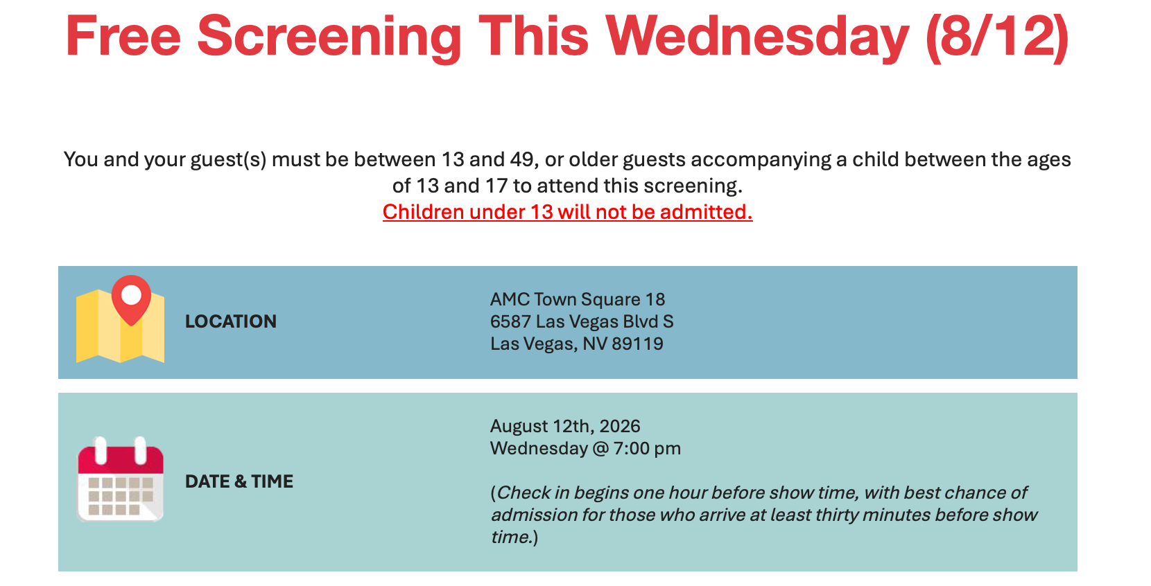 Free Movie Screening in Las Vegas This Wednesday!