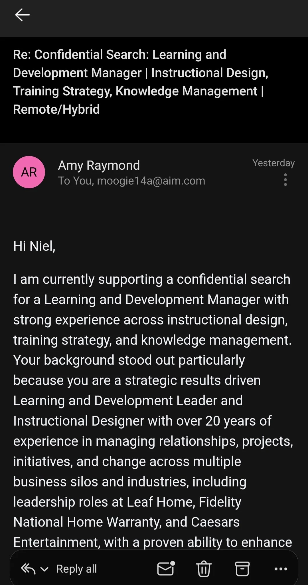 Another "Recruiter" Says They're Not Selling a Service... Until the End