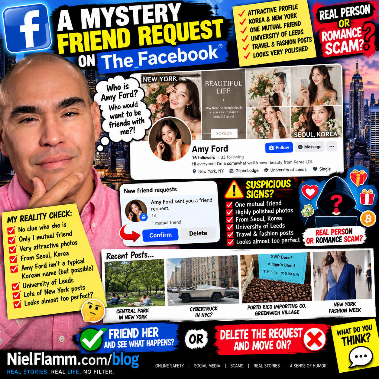 A Mystery Friend Request on The Facebook: Friend Her or Hit Delete?