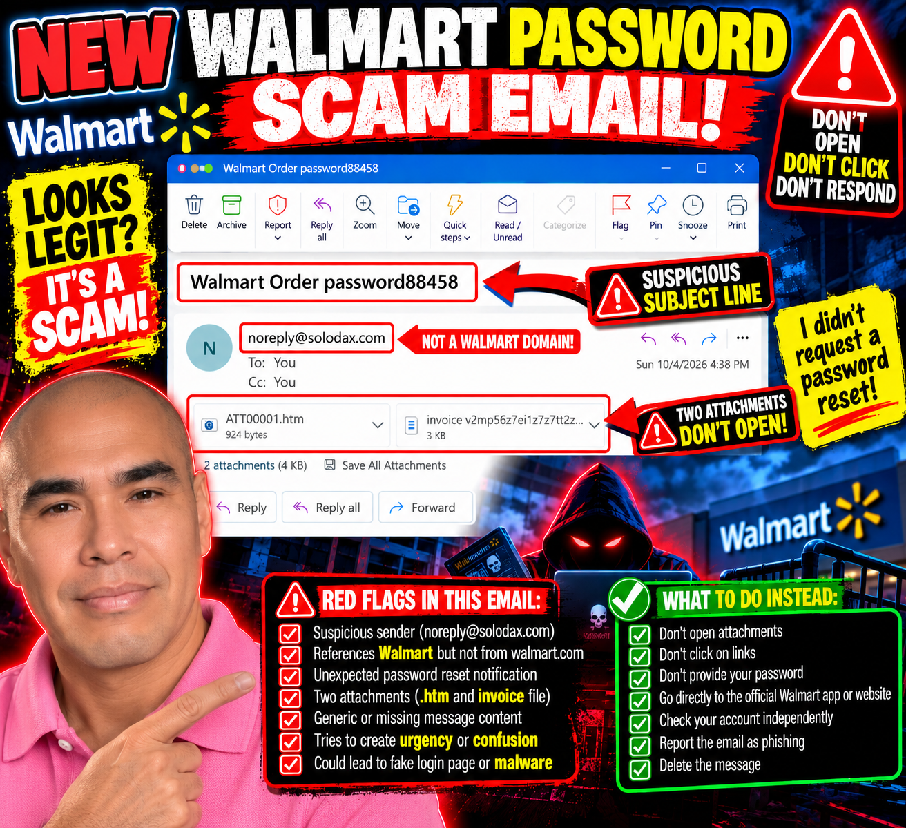 A New Scam Tactic Made Me Do a Double Take: “Walmart Order password88458”