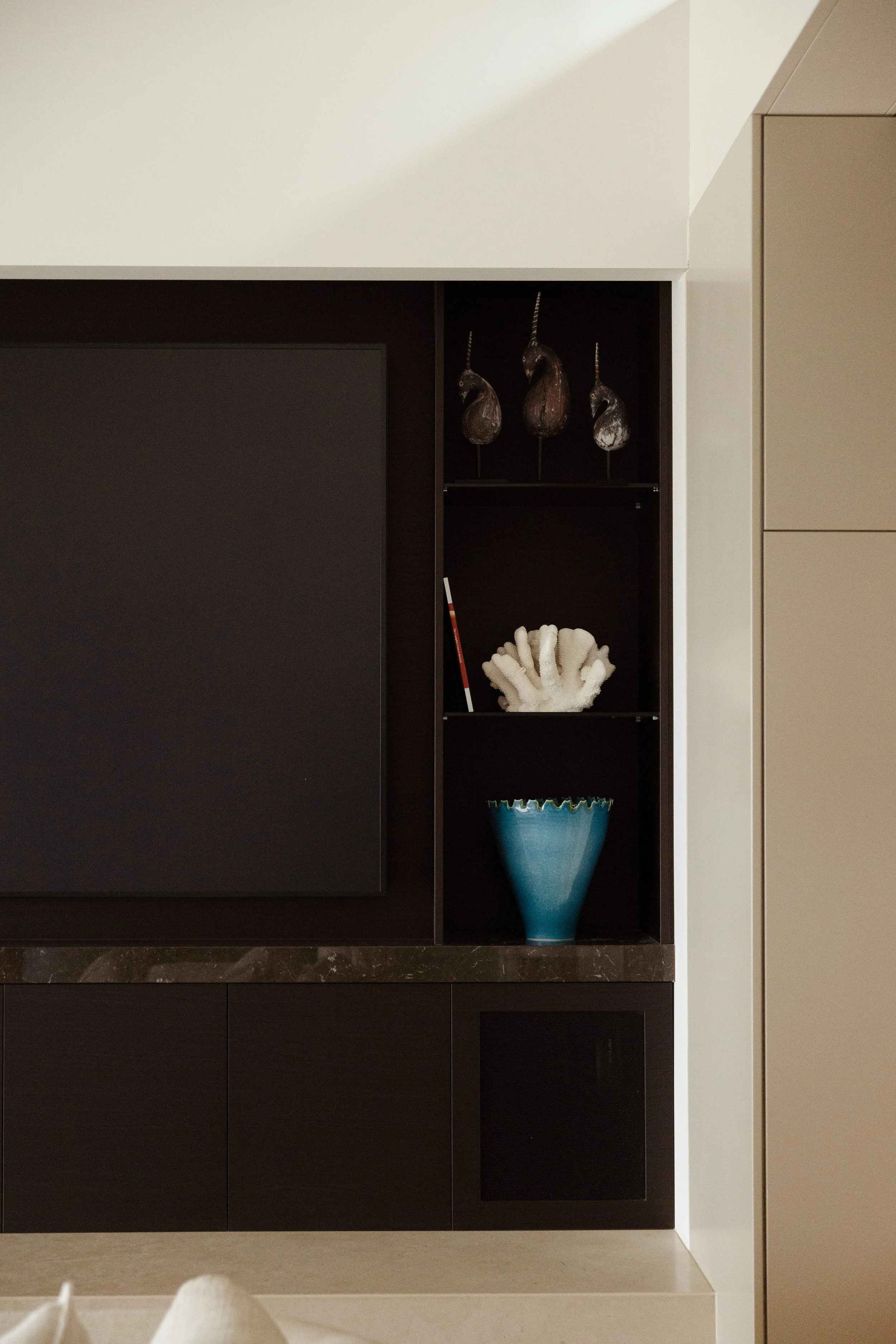 custom tv unit living space joinery