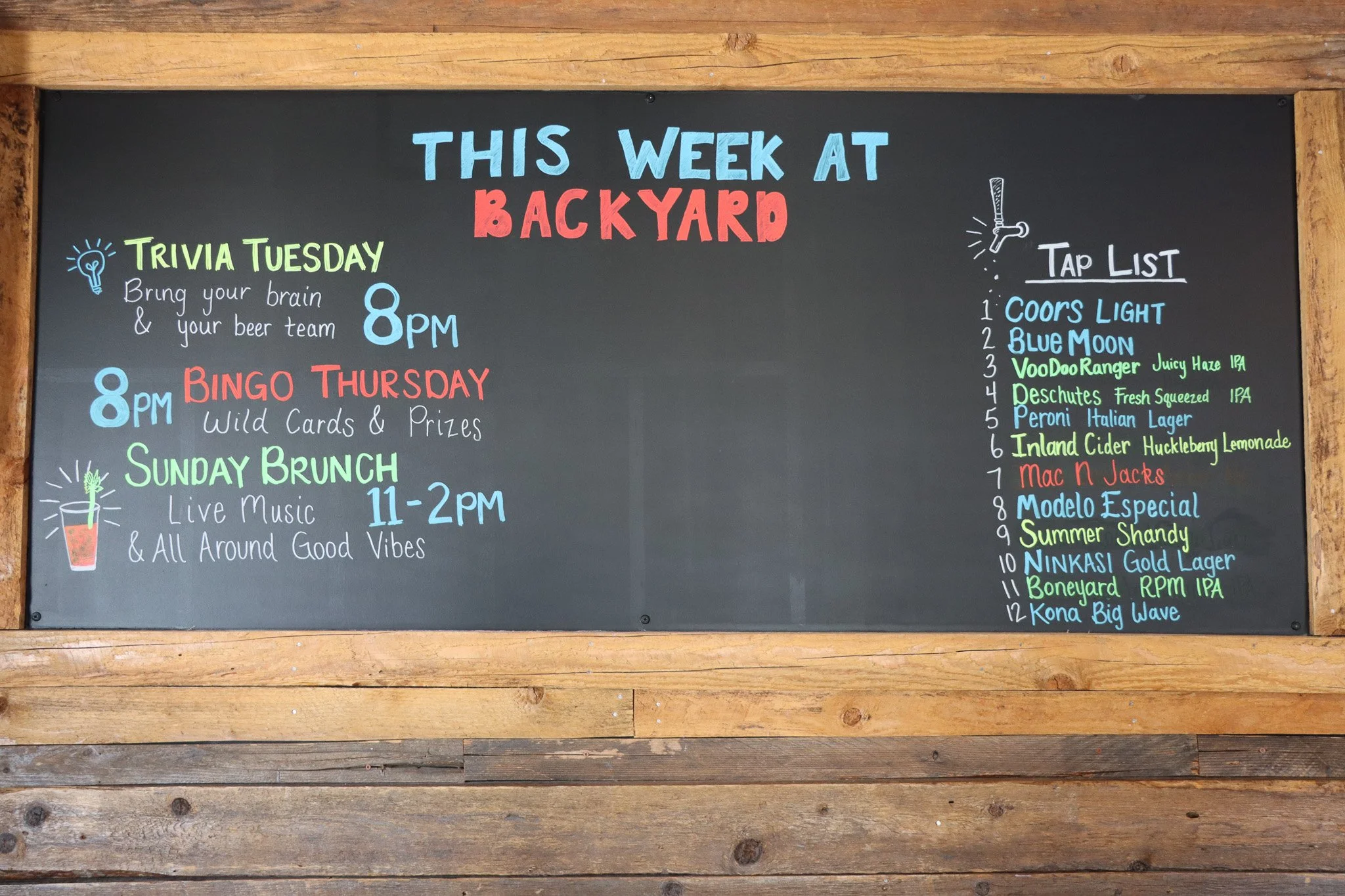 Saturdays and weekends are better with backyards bar happy hour