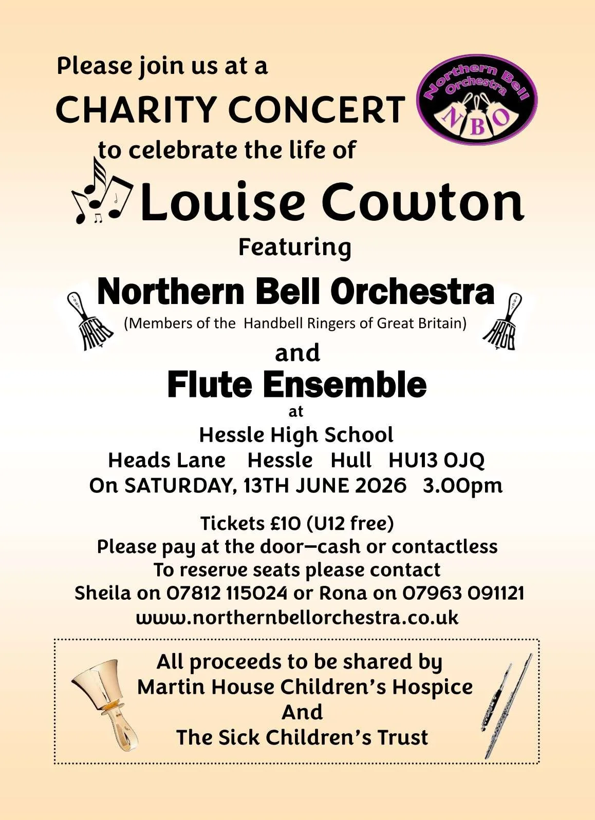 NBO Concert in aid of Sick Children’s Fund and Martin’s House Children’s Hospice
