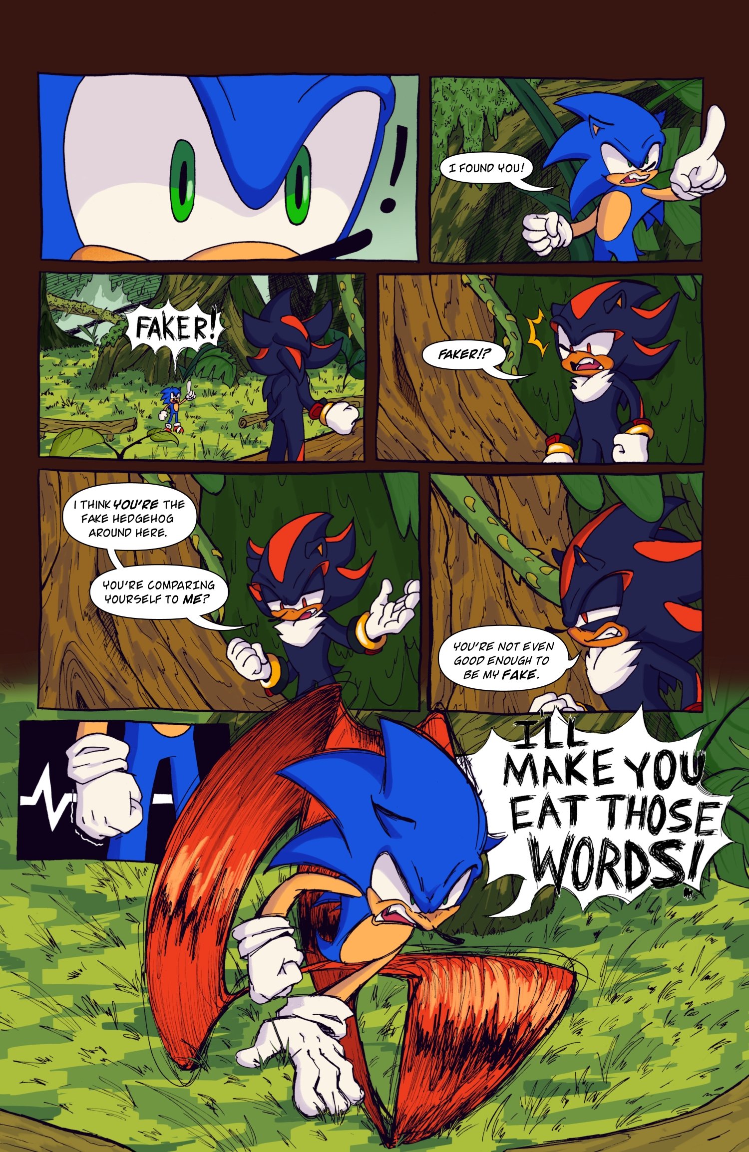 "FAKER!" Final comic