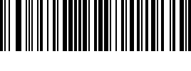 Barcode with black and white vertical lines.
