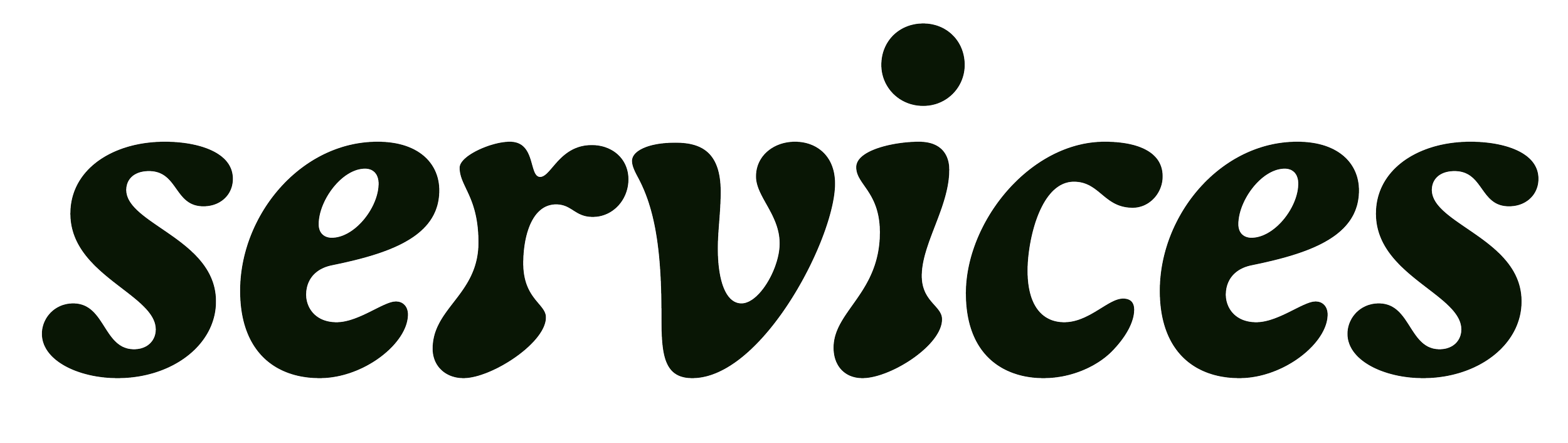 "Services" text in a stylized font