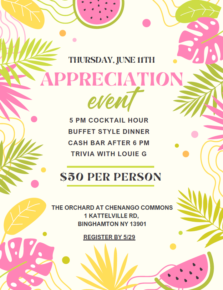 Annual Appreciation Dinner & Trivia