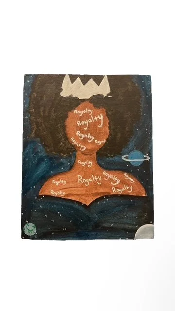 Black girl in space